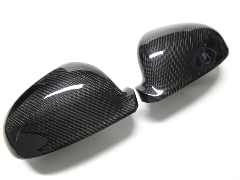 Real Carbon Fiber Side Mirror Cover Caps For VW Golf 5 MK5 GTI 2005-2008 Replacement - Image 5