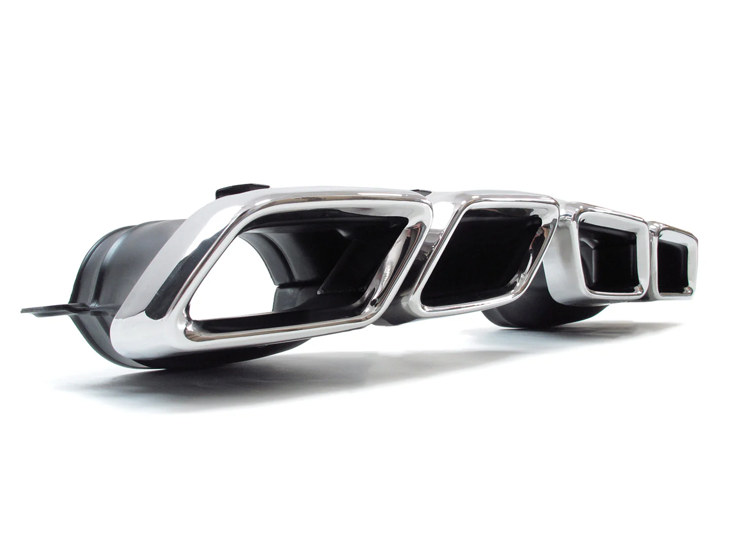 Rear Diffuser + Chrome Exhaust Tips For Mercedes W205 C300 C250 Sedan Non-AMG 2015-2021 - Image 10