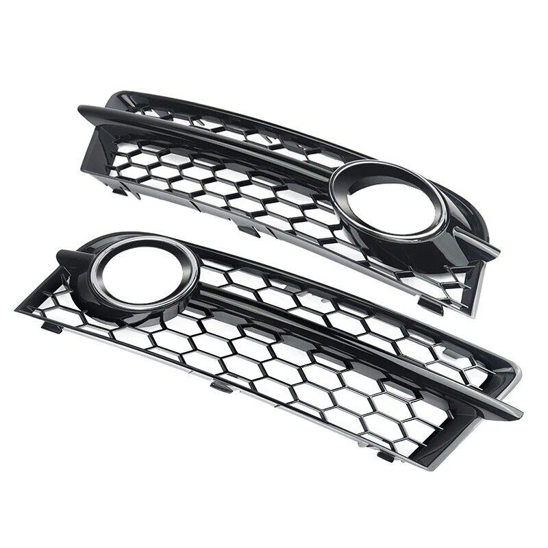 2x Honeycomb Fog Light Grille Cover For 2006-2014 Audi TT 8J Standard Bumper - Image 5