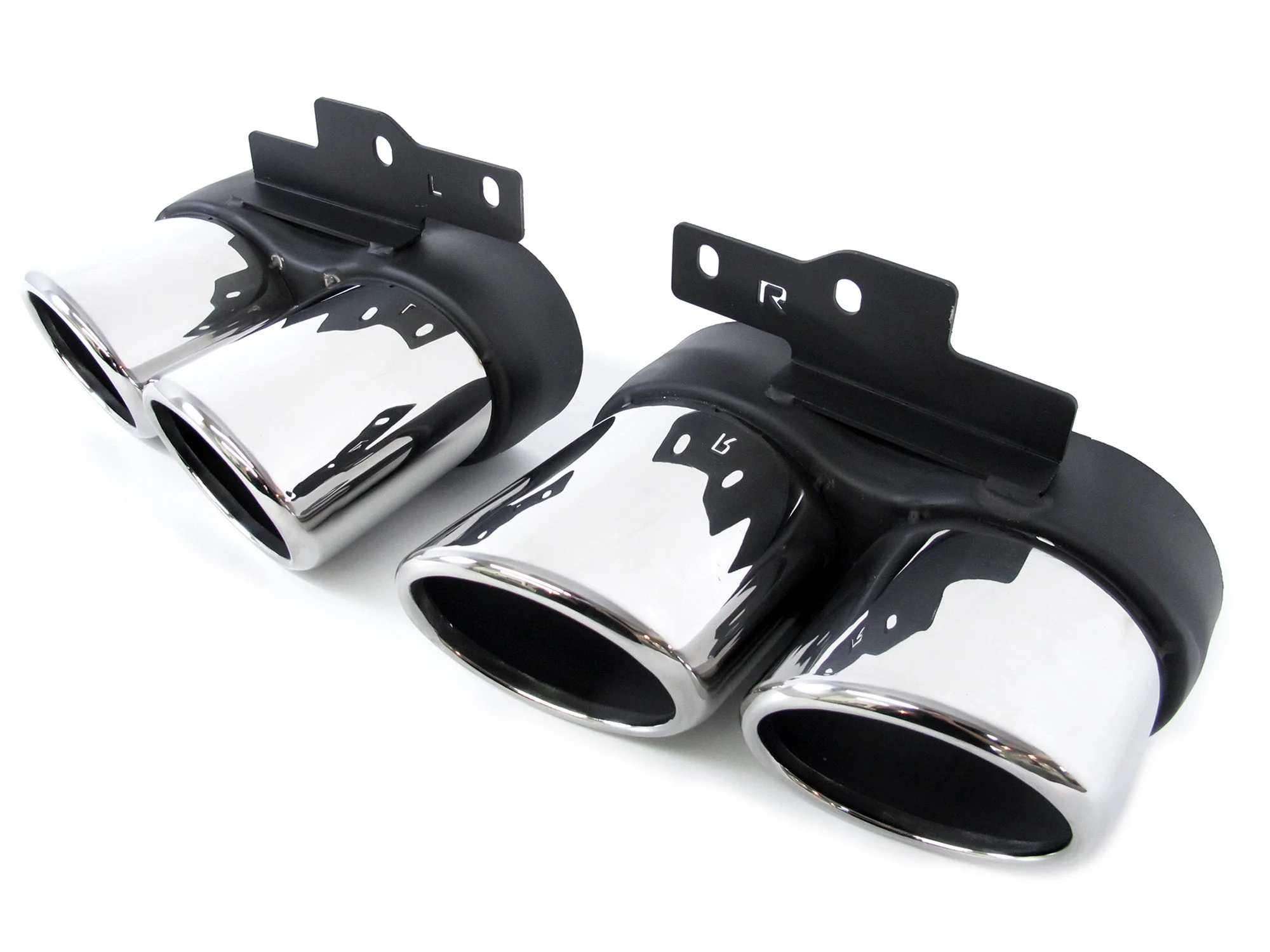 Gloss Black Diffuser & Silver Exhaust Tips For Audi A6 C8 S-Line / S6 Sedan 2019-2025 - Image 10