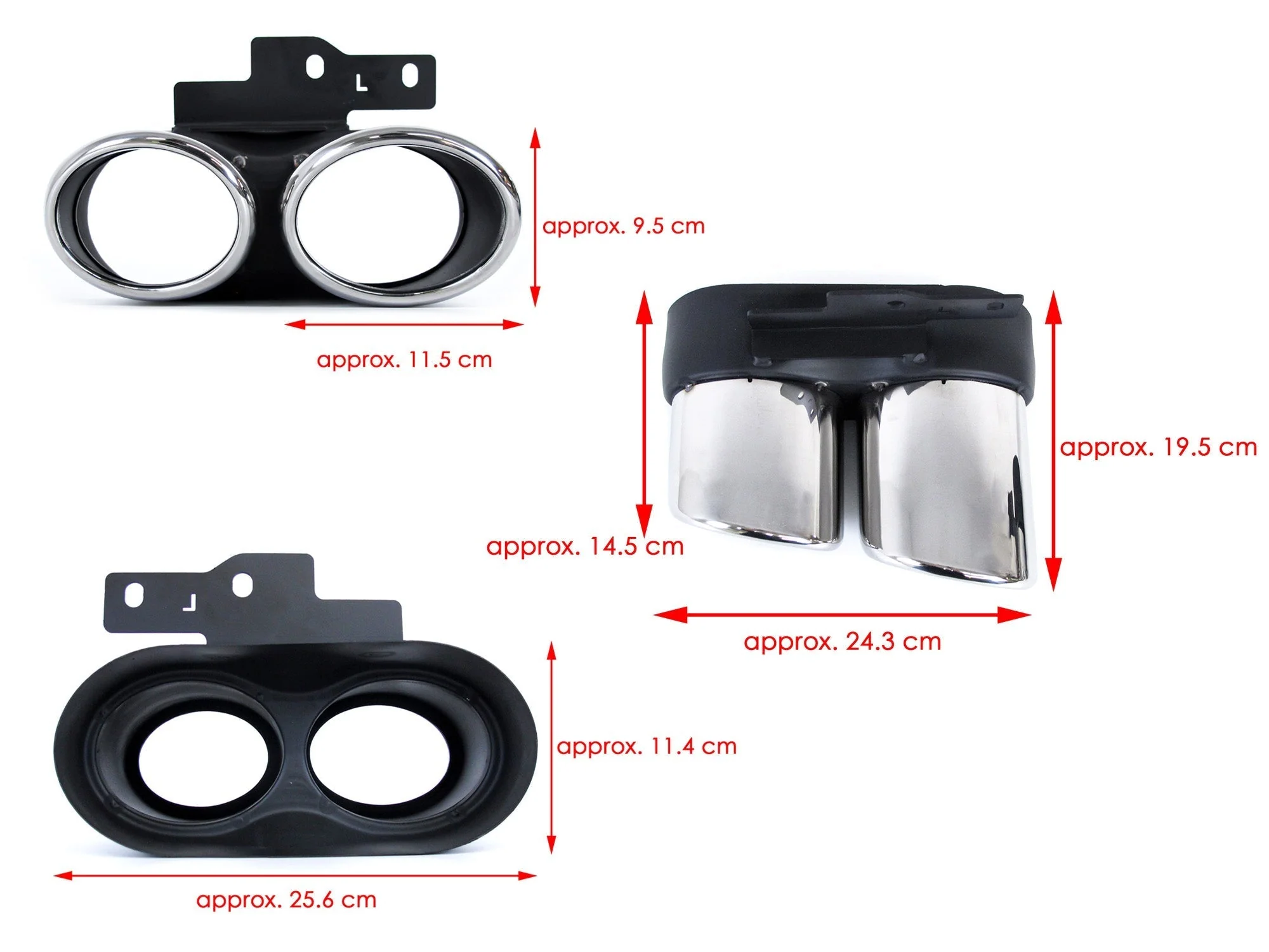 Gloss Black Diffuser & Silver Exhaust Tips For Audi A6 C8 S-Line / S6 Sedan 2019-2025 - Image 14