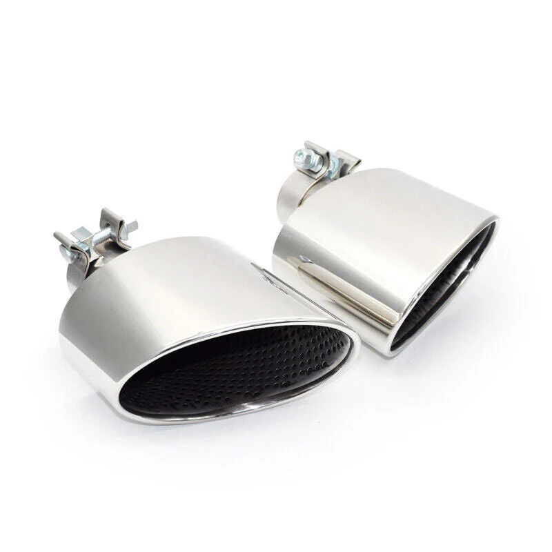 60mm Inlet Chrome Exhaust Tips For AUDI A4 A5 A6 A7 Refit To RS4 RS5 RS6 RS7 - Image 3