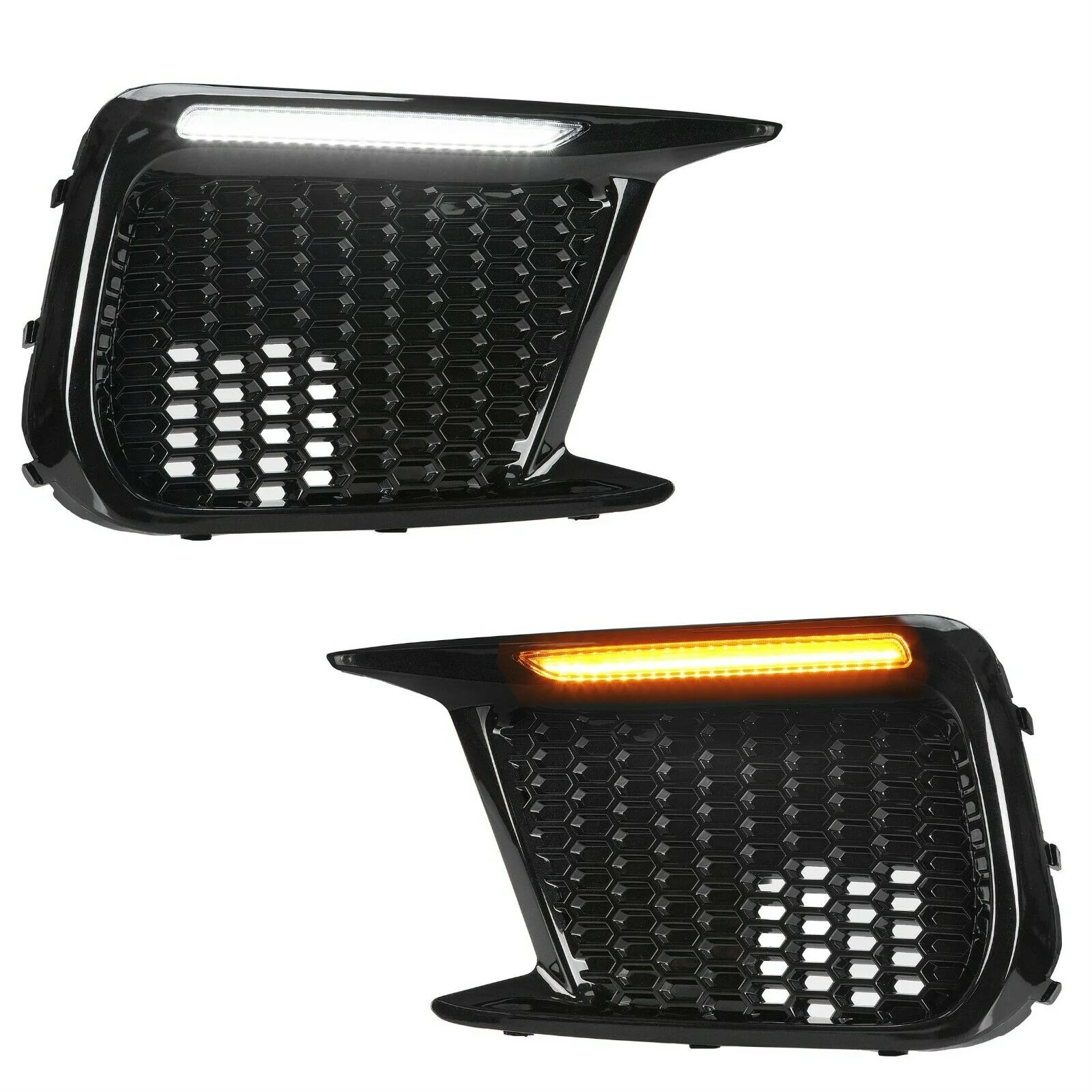 For 2018-2021 Subaru WRX STI Sequential LED DRL Dayting Running Lights Kits Fog Light Bezels - Image 9