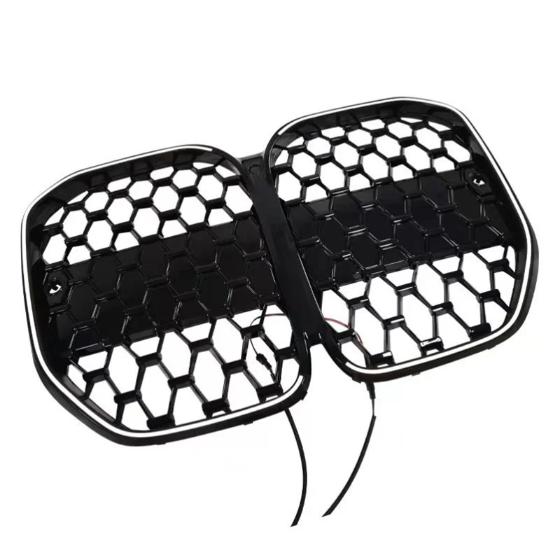 Black Diamond Front Bumper Grille w/ LED Light for BMW 4 Series G22 G23 430i M440i 2021-2026 - Image 4