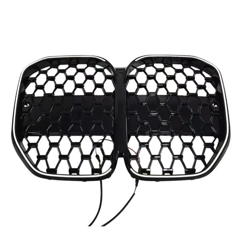 Black Diamond Front Bumper Grille w/ LED Light for BMW 4 Series G22 G23 430i M440i 2021-2026 - Image 6