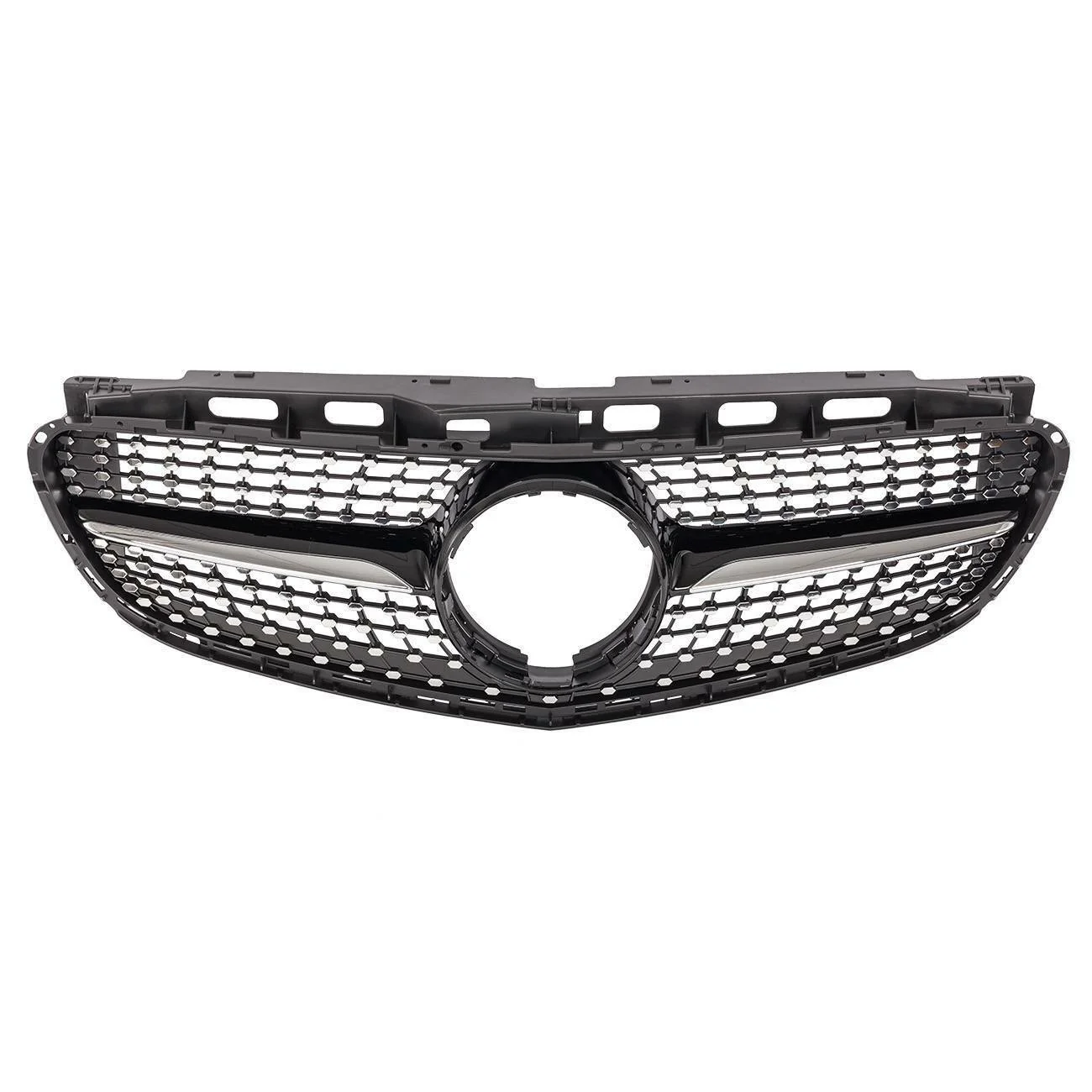Diamond Style Front Bumper Grille for 2014-2016 Mercedes-Benz E-Class W212 E350 E400 E550 Sedan - Image 4