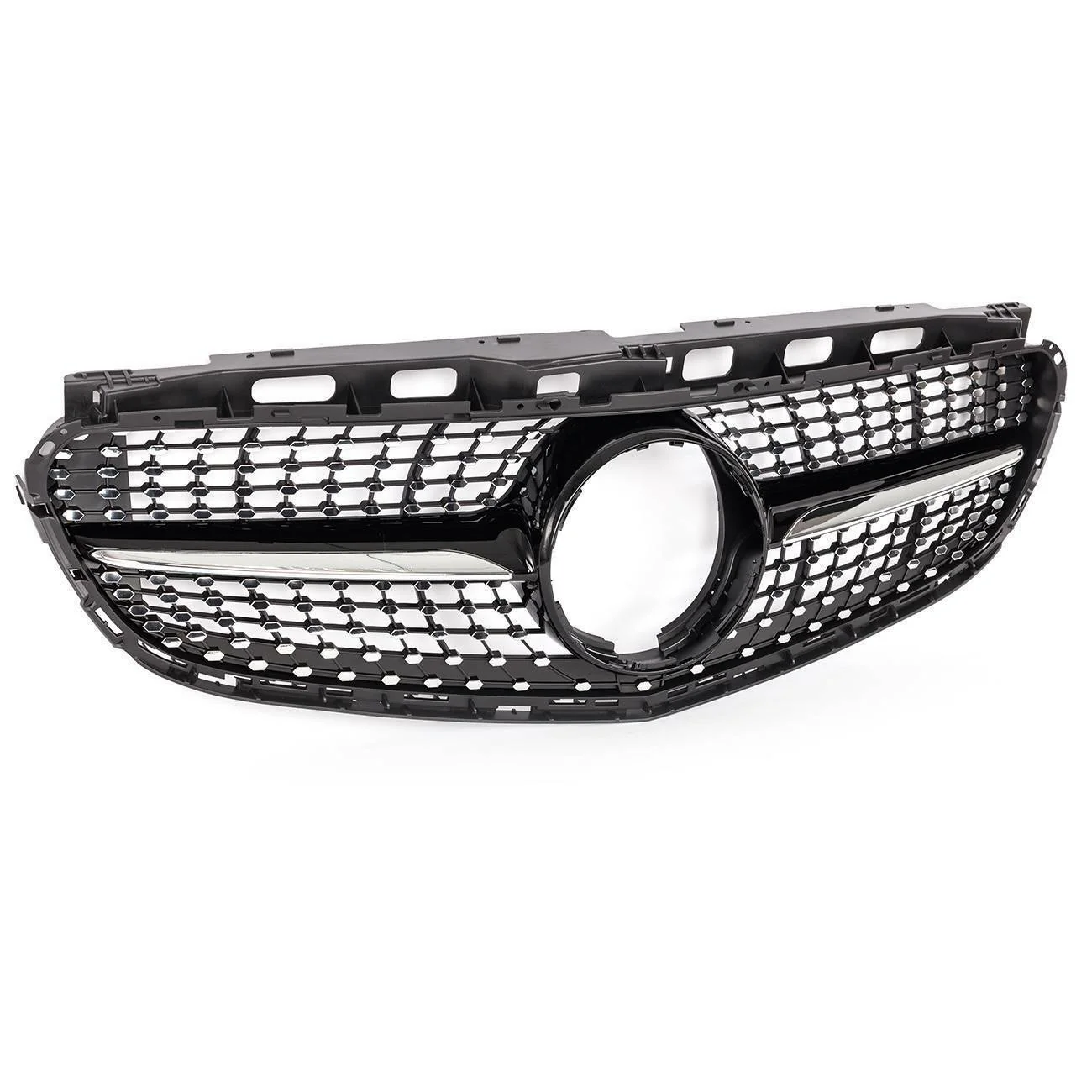 Diamond Style Front Bumper Grille for 2014-2016 Mercedes-Benz E-Class W212 E350 E400 E550 Sedan - Image 6