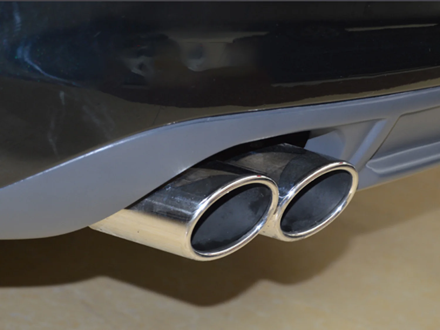 Silver Dual Exhaust Tips Tail Pipes For Audi A3 8P 8V A4 B8 B9 A5 A6 Q5 TT 2.0T - Image 3