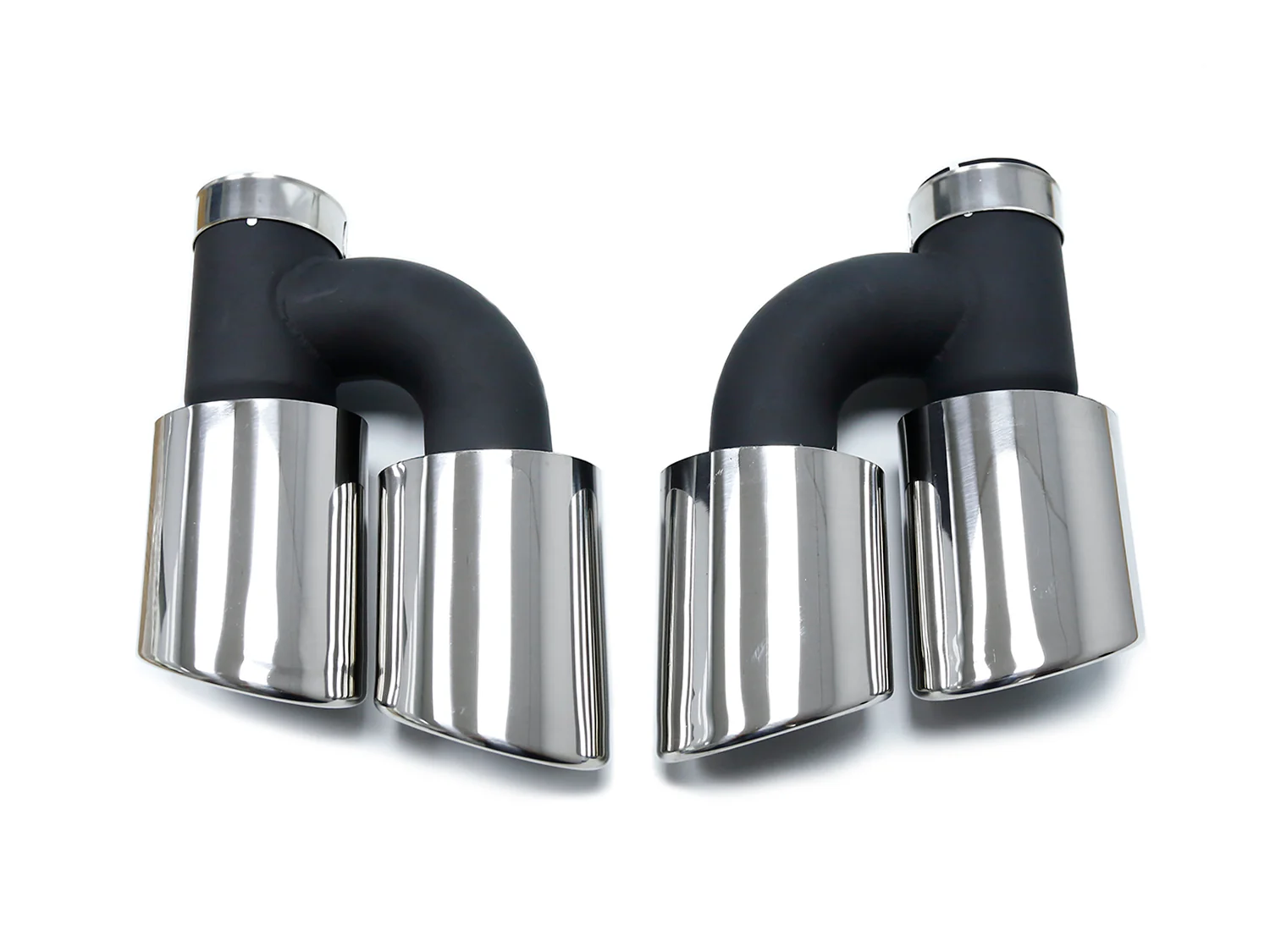 Silver Dual Exhaust Tips Tail Pipes For Audi A3 8P 8V A4 B8 B9 A5 A6 Q5 TT 2.0T - Image 4