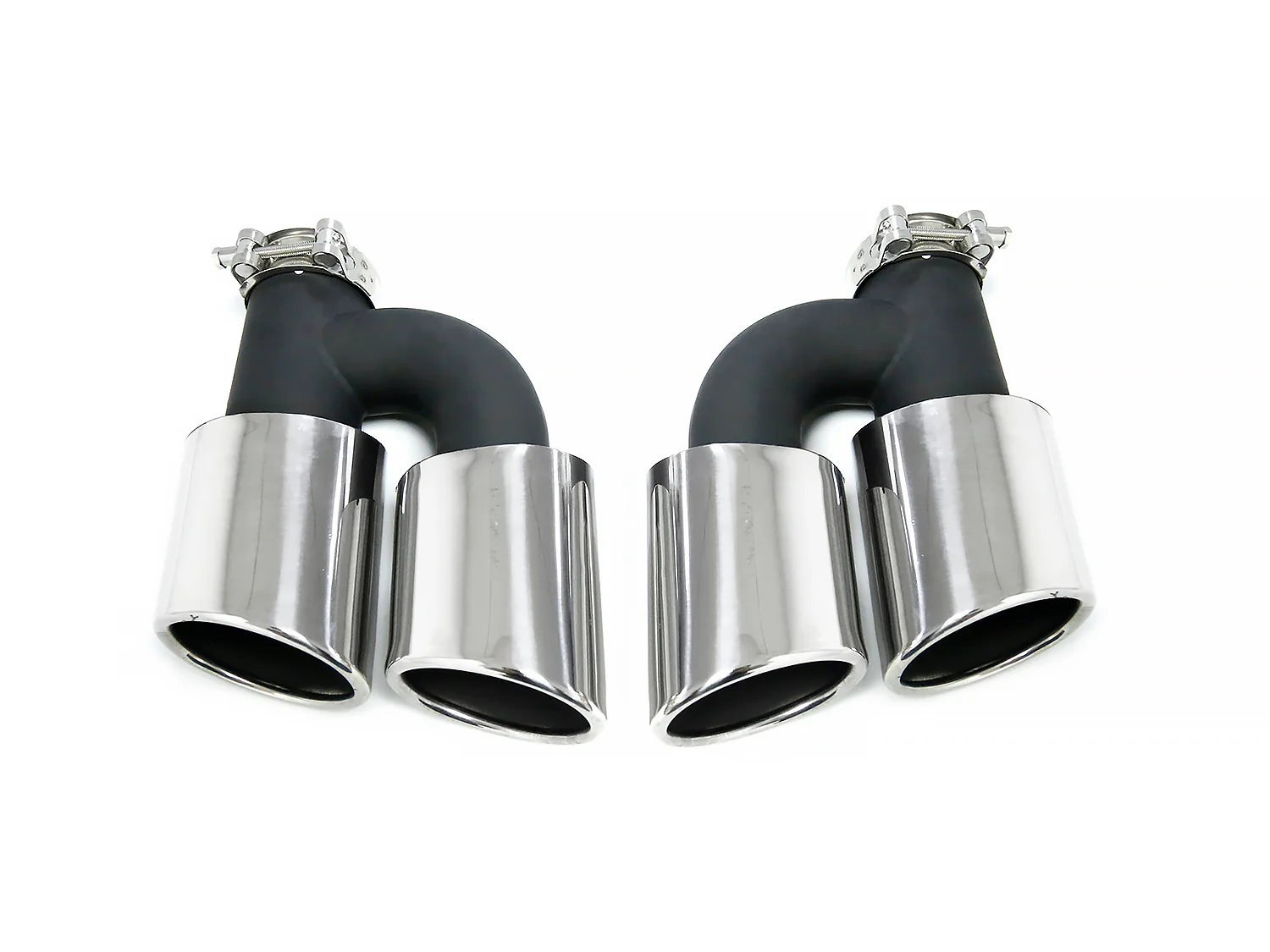 Silver Dual Exhaust Tips Tail Pipes For Audi A3 8P 8V A4 B8 B9 A5 A6 Q5 TT 2.0T - Image 5