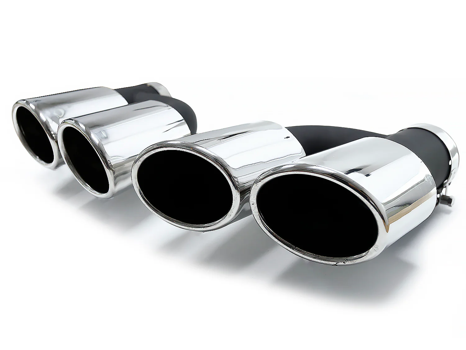 Silver Dual Exhaust Tips Tail Pipes For Audi A3 8P 8V A4 B8 B9 A5 A6 Q5 TT 2.0T - Image 6