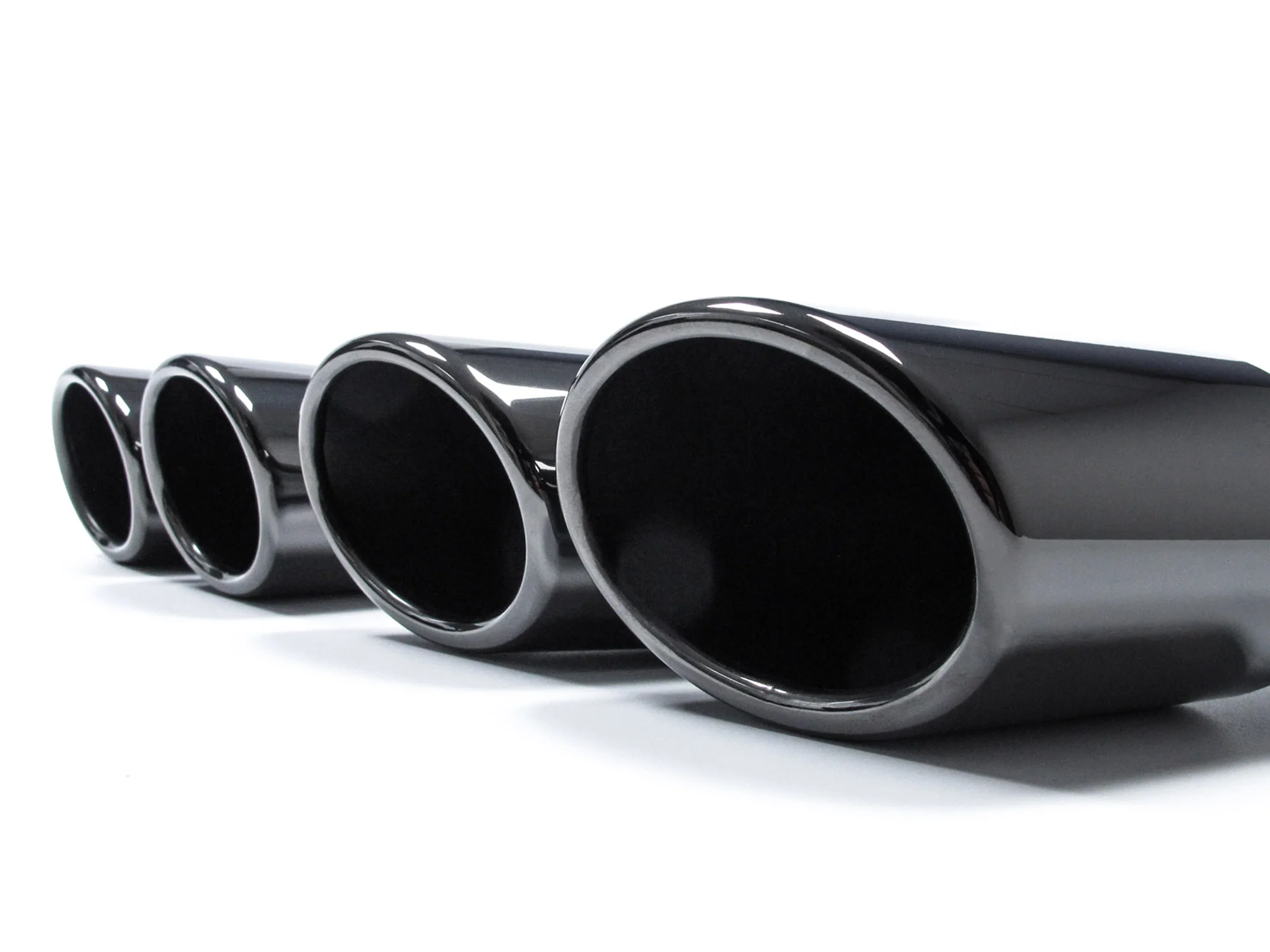 Black/Silver Dual Exhaust Tips Tail Pipes For Audi A3 8P 8V A4 B8 B9 A5 A6 Q5 TT 2.0T - Image 6