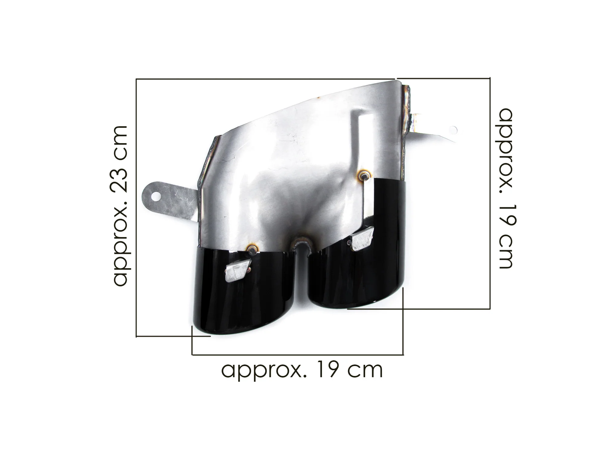 Silver/Black Exhaust Tips Tailpipe Upgrade For Audi A6 C7.5 2016 2017 2018 - Image 10