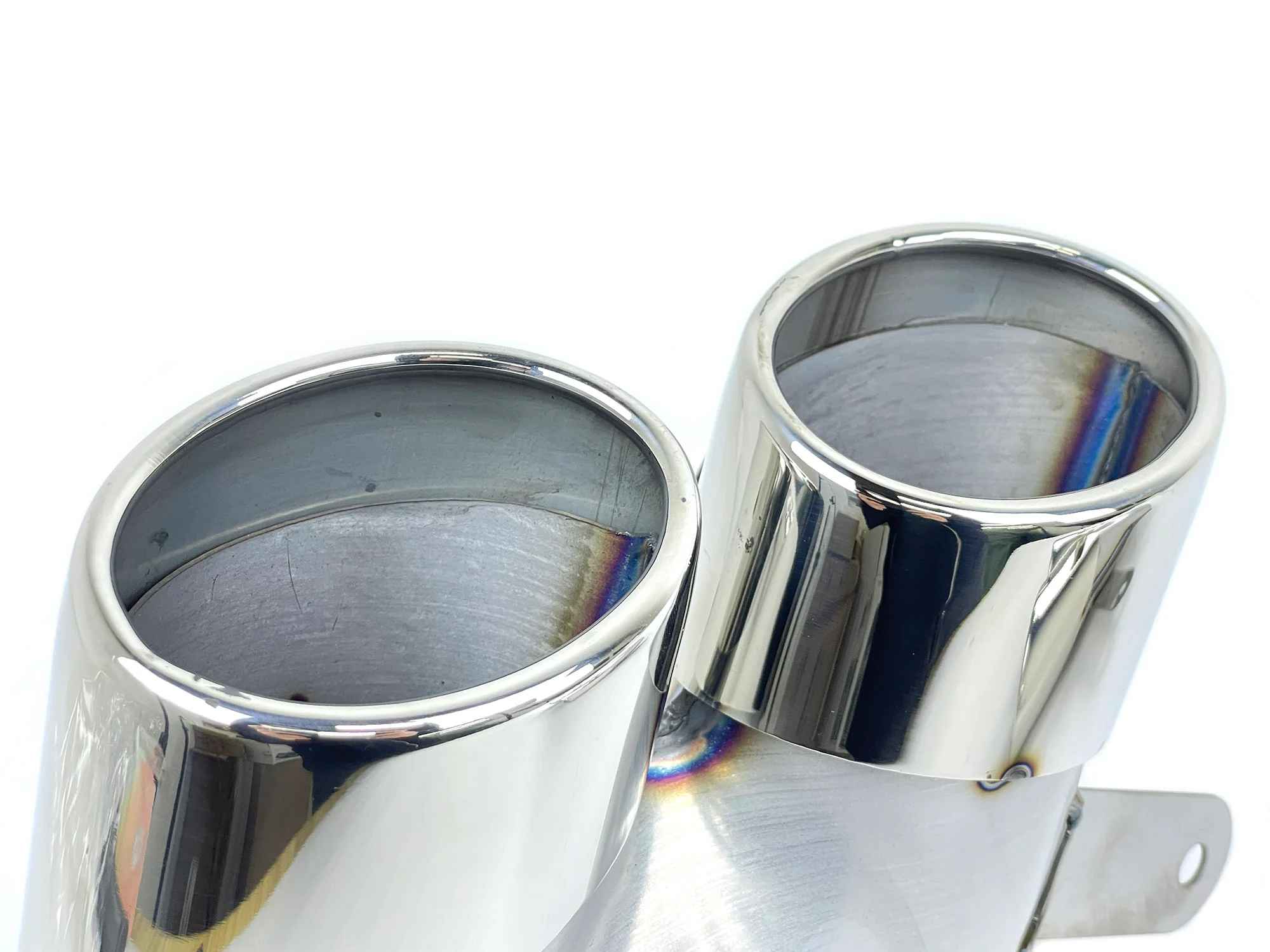 Silver/Black Exhaust Tips Tailpipe Upgrade For Audi A6 C7.5 2016 2017 2018 - Image 19