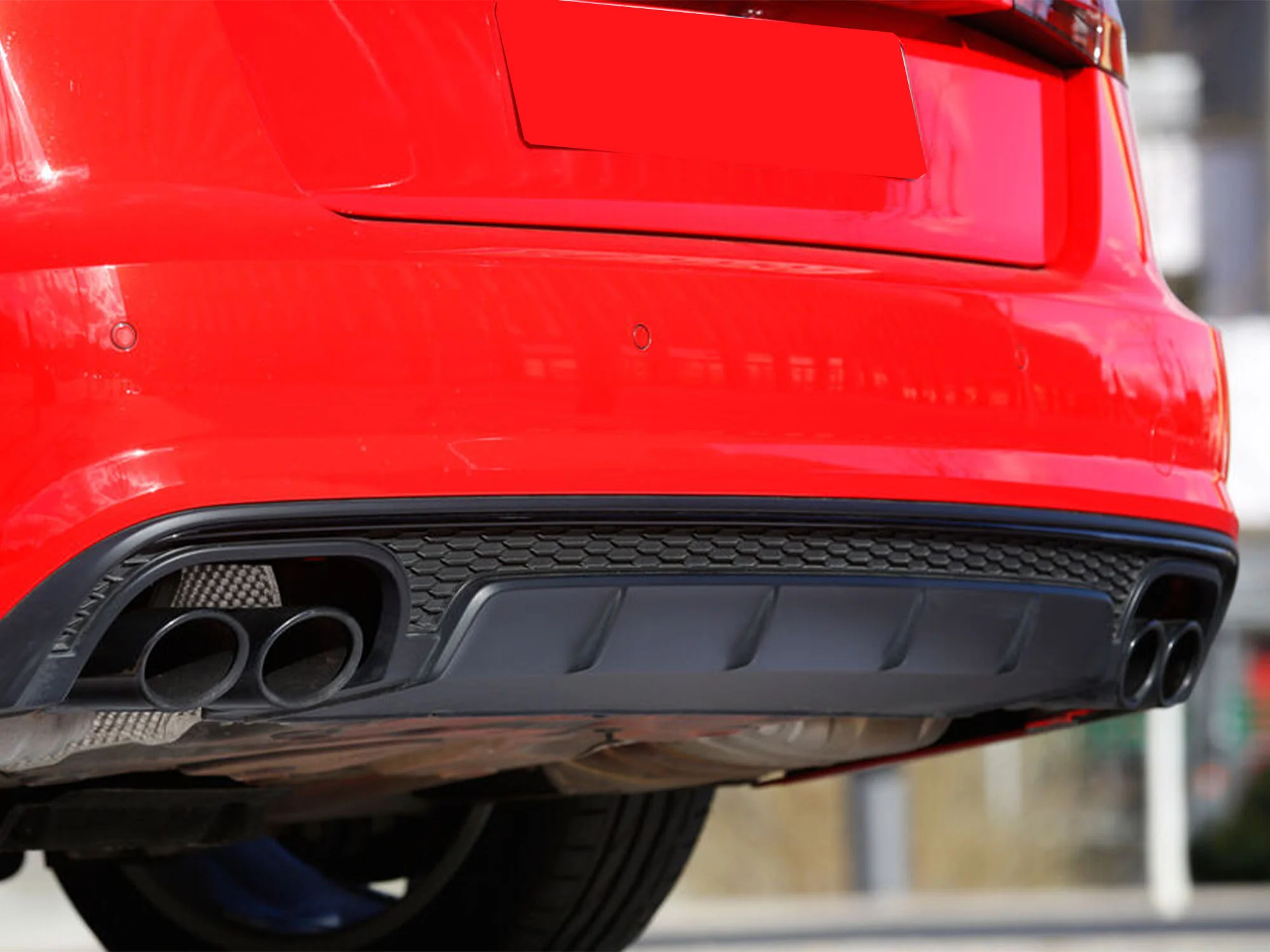 Silver/Black Exhaust Tips Tailpipe Upgrade For Audi A6 C7.5 2016 2017 2018 - Image 3