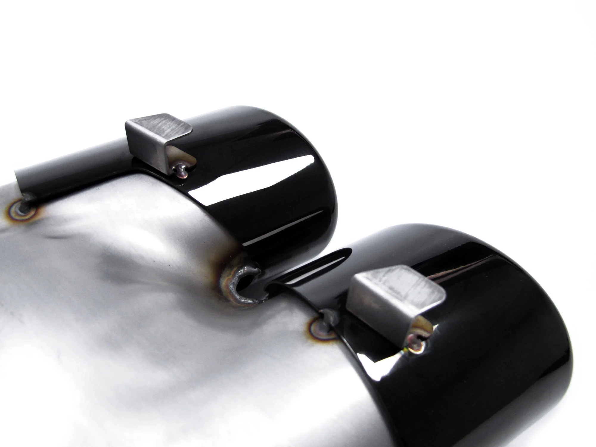 Silver/Black Exhaust Tips Tailpipe Upgrade For Audi A6 C7.5 2016 2017 2018 - Image 8