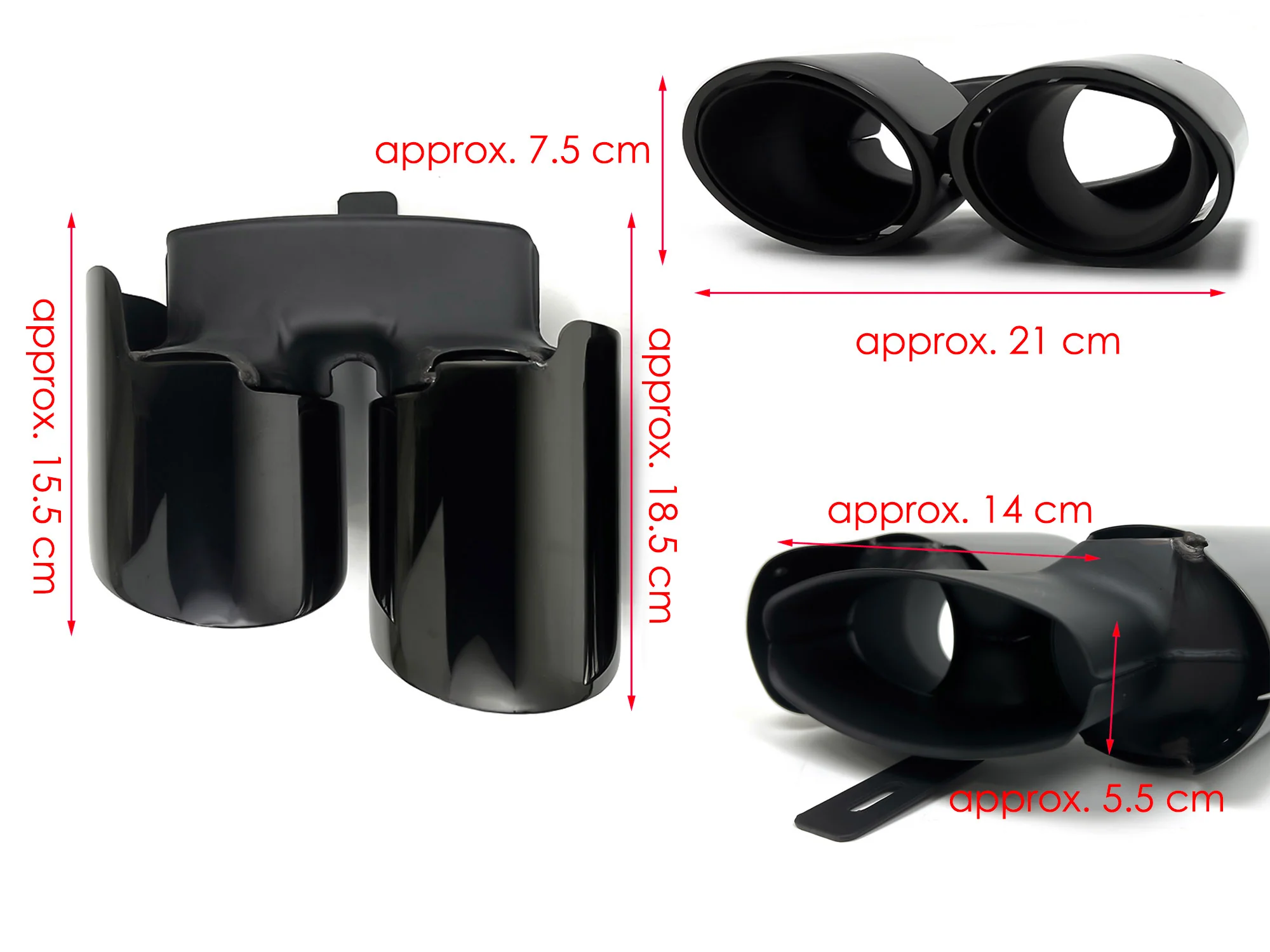 Premium Stainless Steel Silver Exhaust Tips for Porsche Panamera 976 2024 2025+ - Image 13