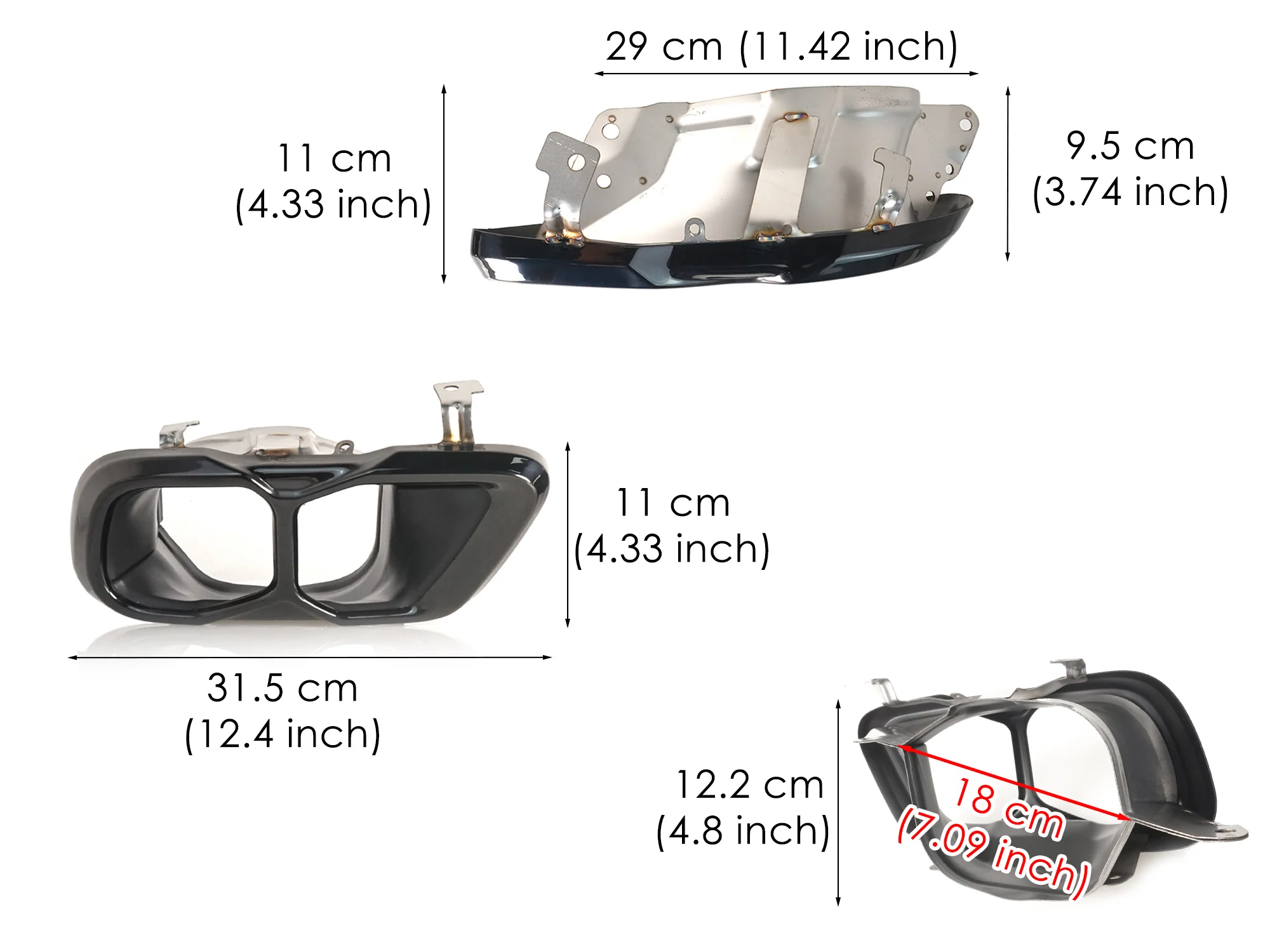 Pair Exhaust Tips Gloss Black for BMW X5 G05 X6 G06 X7 G07 M Sport 2019-2026 - Image 11