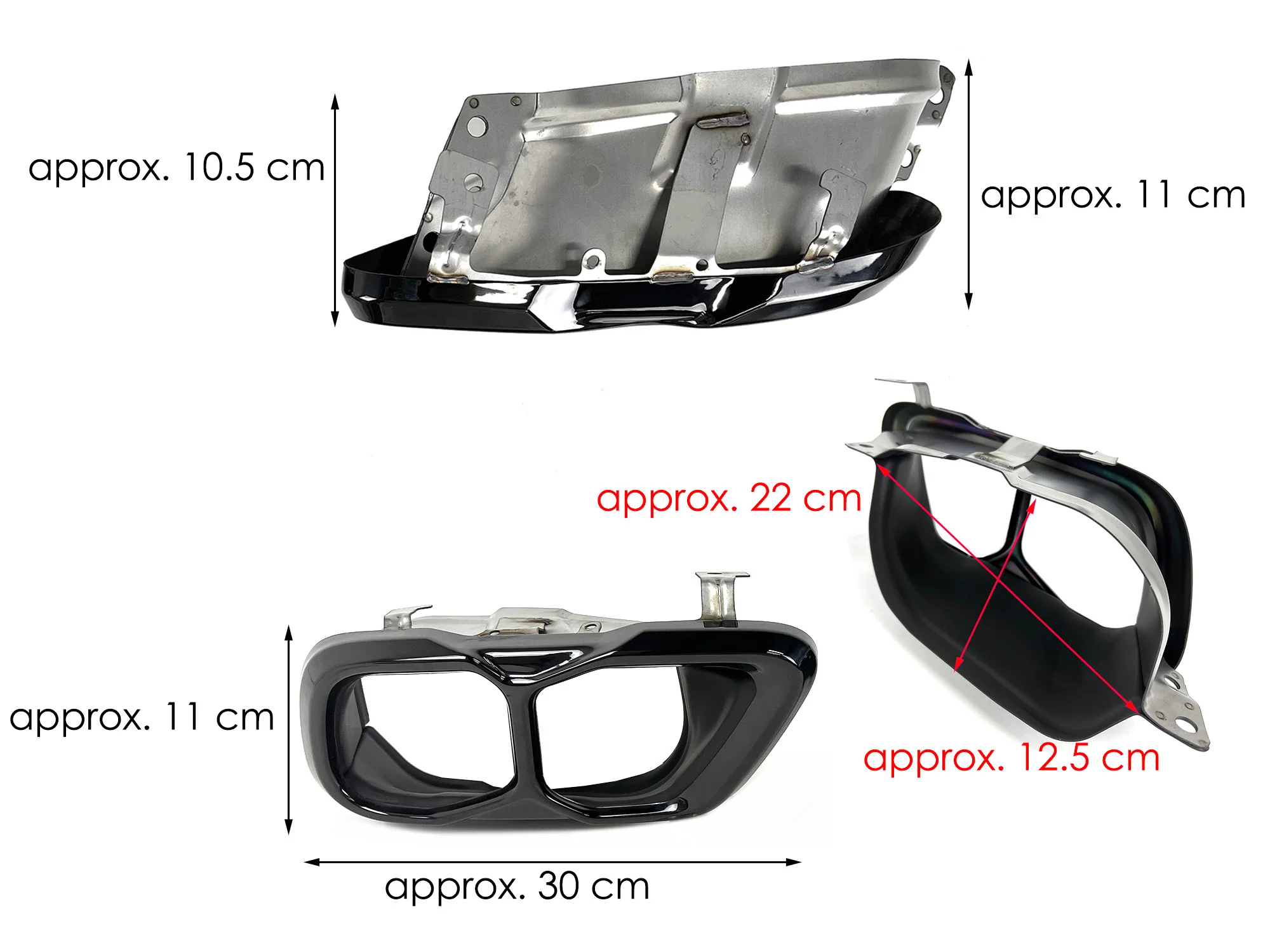 Pair Exhaust Tips Gloss Black for BMW X5 G05 X6 G06 X7 G07 M Sport 2019-2026 - Image 11
