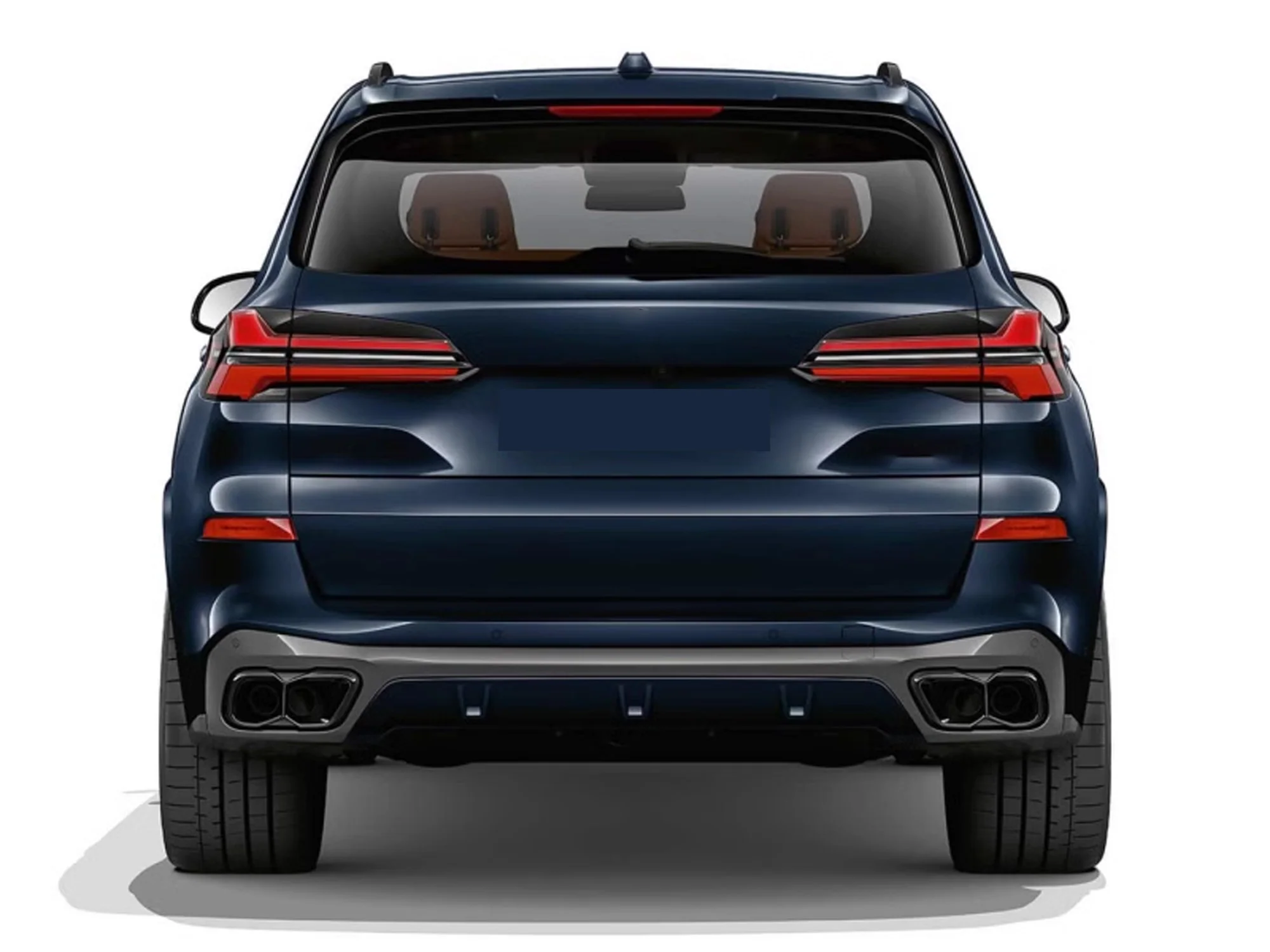 Pair Exhaust Tips Gloss Black for BMW X5 G05 X6 G06 X7 G07 M Sport 2019-2026 - Image 2