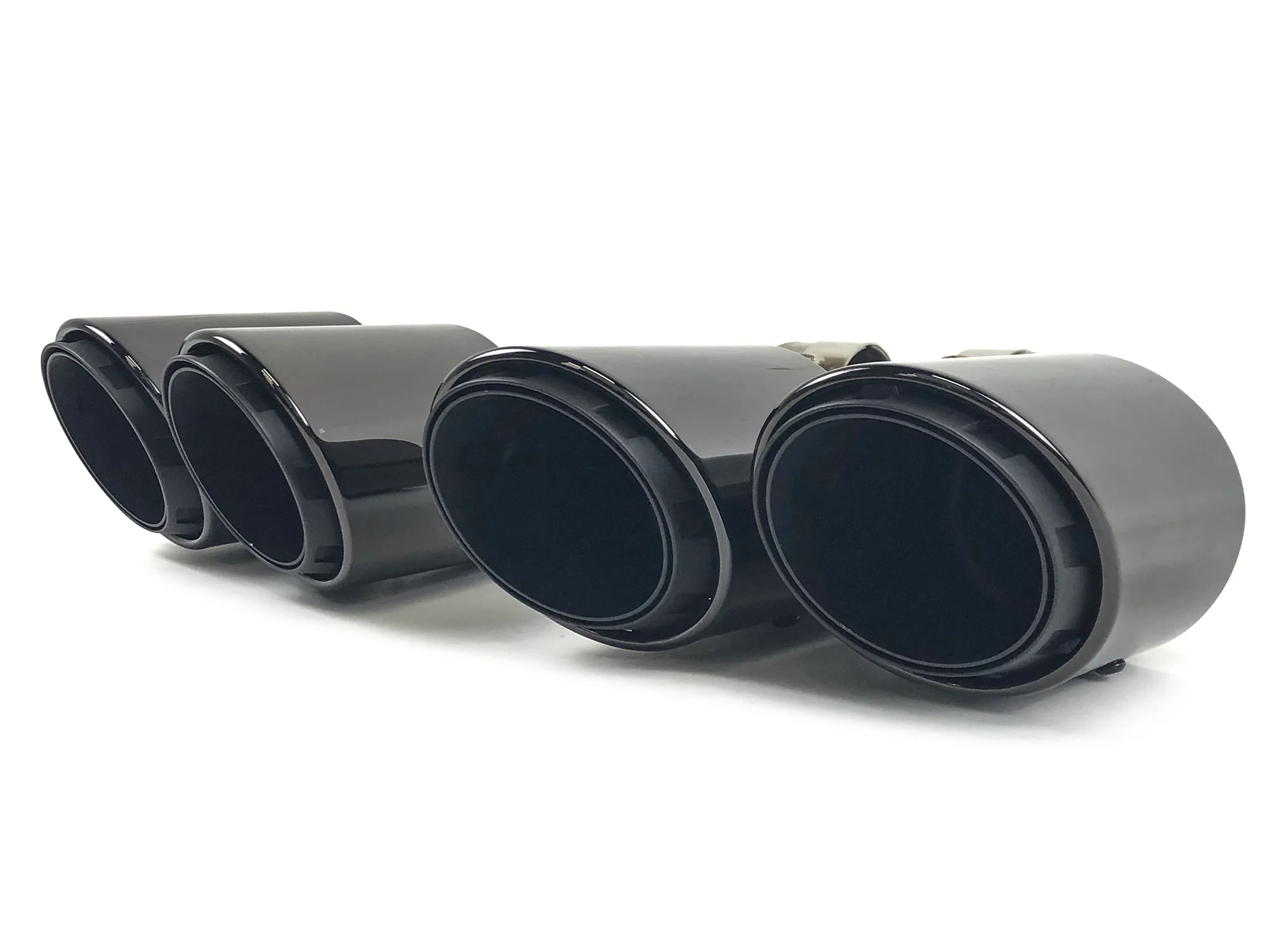 Black Exhaust Tips Twin Muffler Pipe for VW Touareg 2011-2018 - Image 9