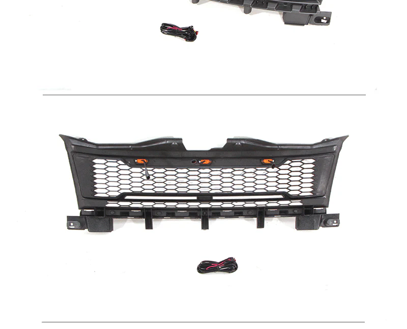 Black Front Bumper Upper Grille Fits For 2007 - 2010 Ford Edge Grill W/Light - Image 7