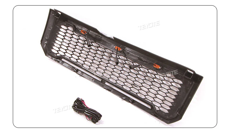 Black Front Bumper Upper Grille Radiator w/ Light Fits For 2008-2012 Ford Escape / Kuga - Image 10