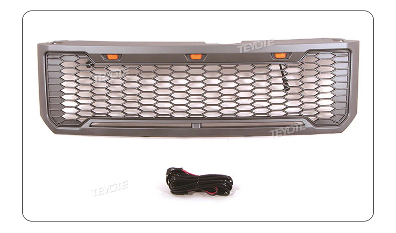 Black Front Bumper Upper Grille Radiator w/ Light Fits For 2008-2012 Ford Escape / Kuga - Image 9