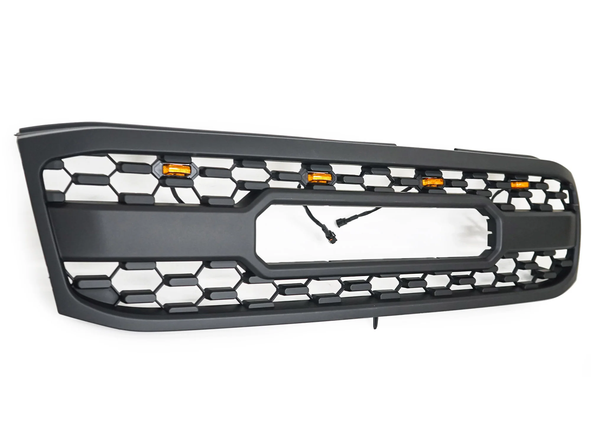 Black Front Bumper Upper Grille w/ LED Light Fit For 1998-2006 Toyota Land Crusier LC100 - Image 11