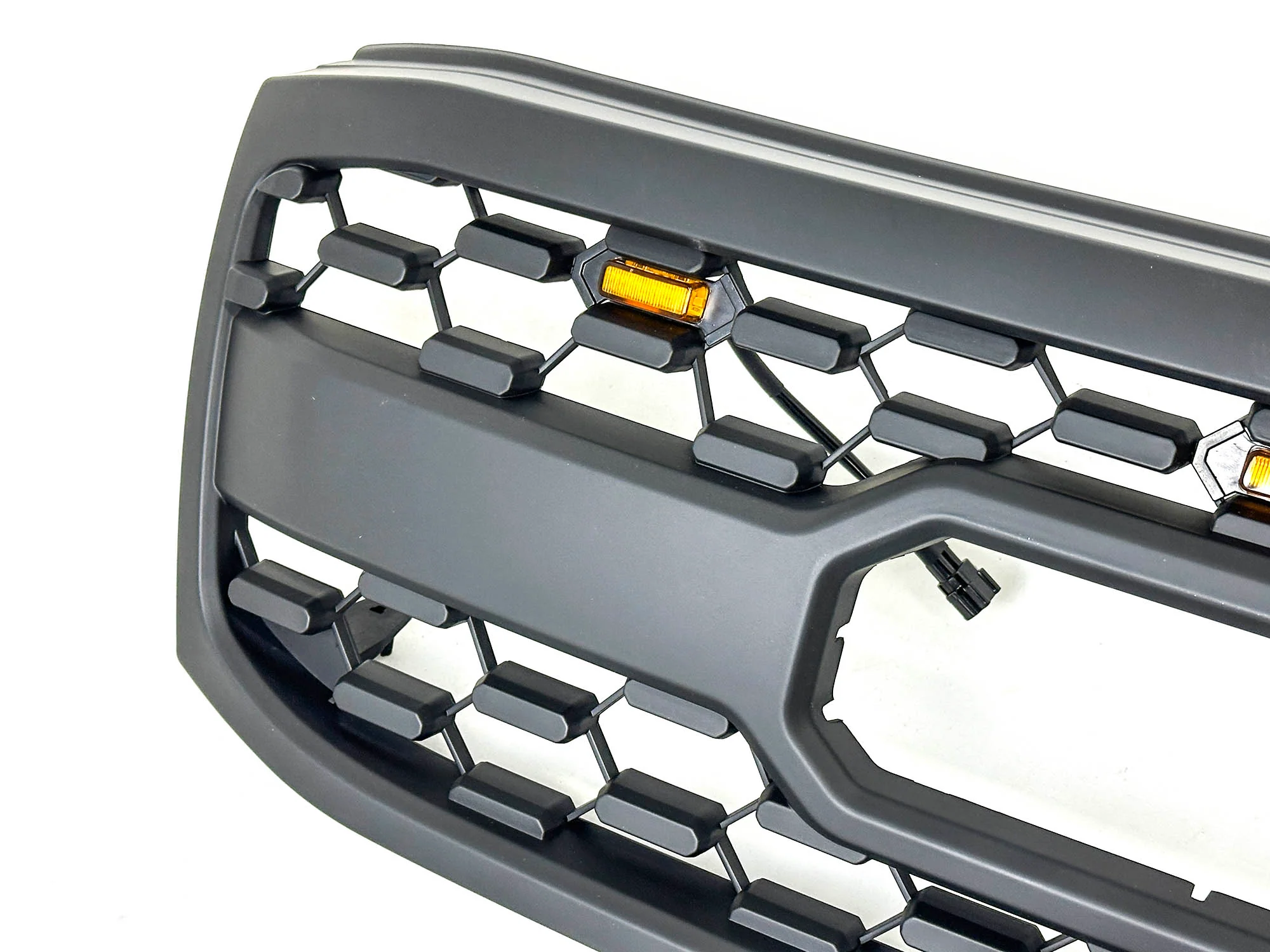 Black Front Bumper Upper Grille w/ LED Light Fit For 1998-2006 Toyota Land Crusier LC100 - Image 30