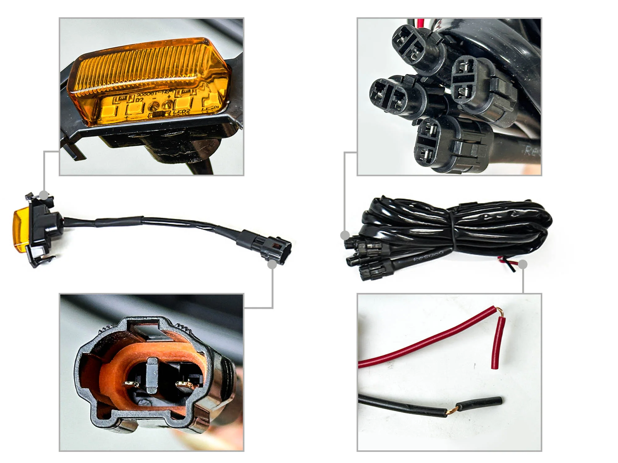 Black Front Bumper Upper Grille w/ LED Light Fit For 1998-2006 Toyota Land Crusier LC100 - Image 35