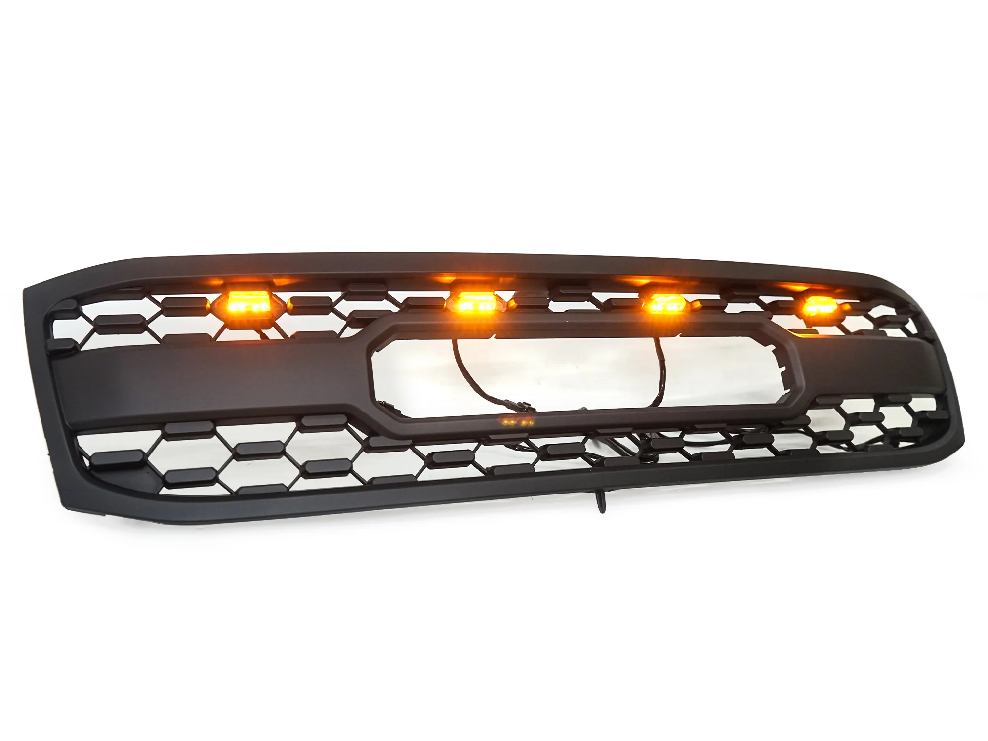 Black Front Bumper Upper Grille w/ LED Light Fit For 1998-2006 Toyota Land Crusier LC100 - Image 8