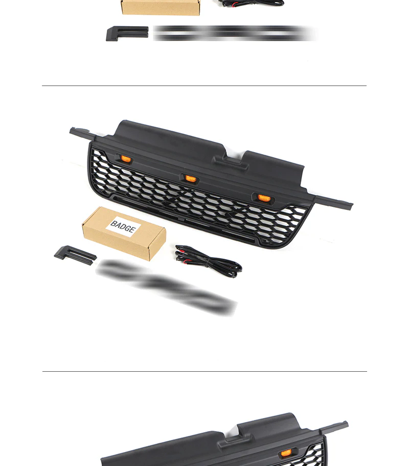 Black Front Bumper Upper Grille w/ LED Lights Fit For FORD ESCAPE / KUGA 2005-2007 - Image 6