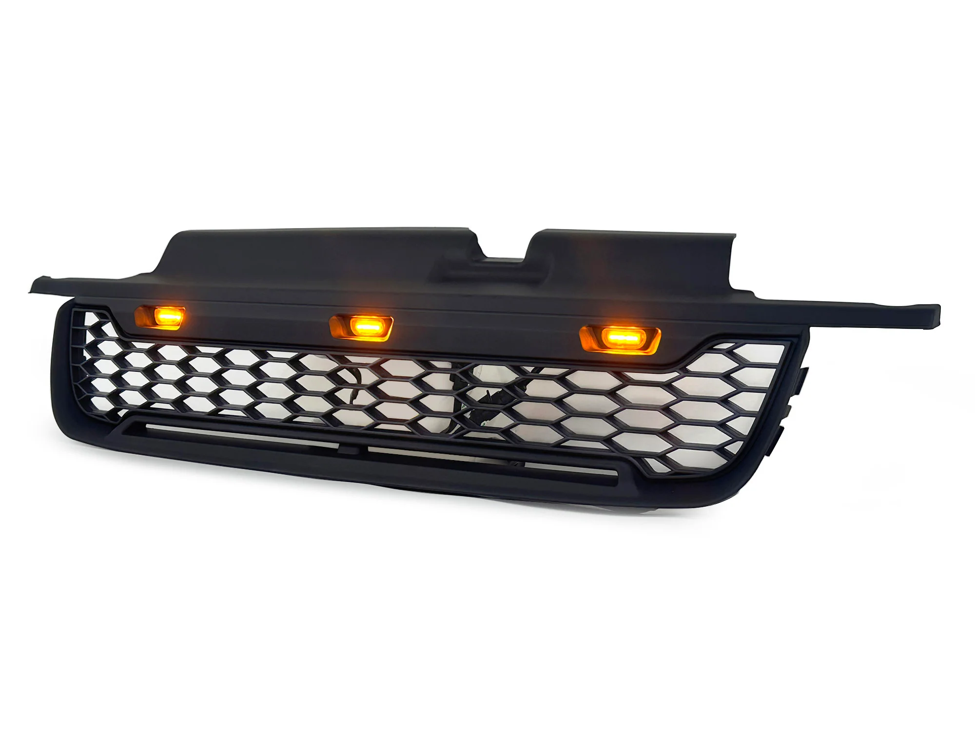 Black Front Bumper Upper Grille w/ LED Lights Fits For 2001-2004 Ford Escape / Kuga - Image 5