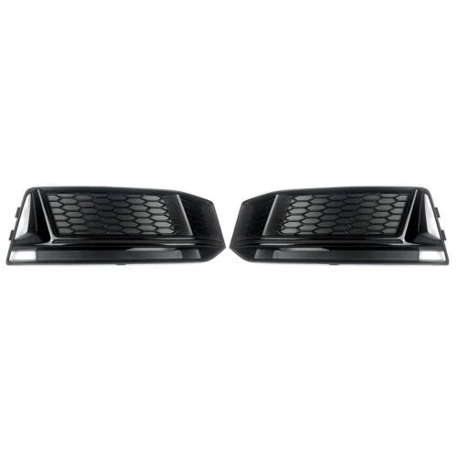 Pair Front Bumper Fog Light Grille Grill Cover for Audi A4 S-line S4 2017-2019 - Image 3