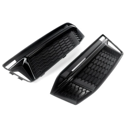 Pair Front Bumper Fog Light Grille Grill Cover for Audi A4 S-line S4 2017-2019 - Image 5