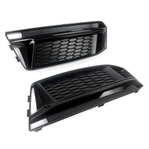 Pair Front Bumper Fog Light Grille Grill Cover for Audi A4 S-line S4 2017-2019 - Image 6