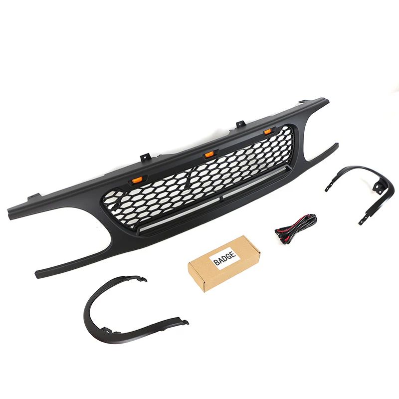 Black Front Grille Bumper Mesh Grill With LED Bar for Ford Explorer 1995-2001 - Image 2
