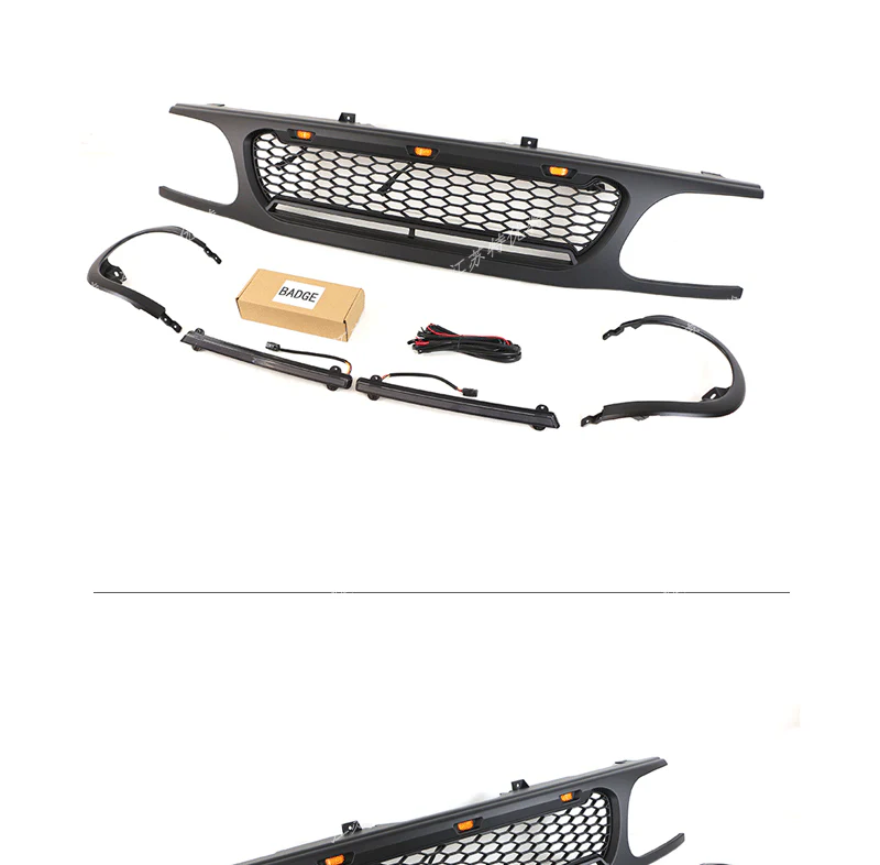 Black Front Grille Bumper Mesh Grill With LED Bar for Ford Explorer 1995-2001 - Image 4