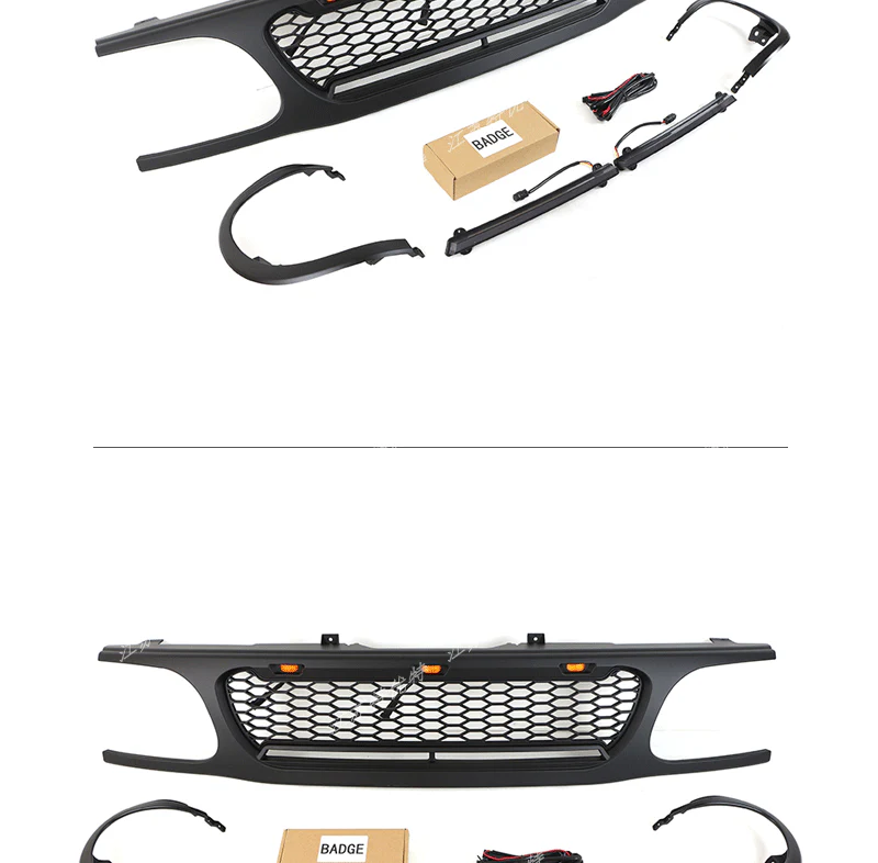 Black Front Grille Bumper Mesh Grill With LED Bar for Ford Explorer 1995-2001 - Image 5