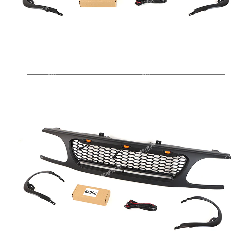 Black Front Grille Bumper Mesh Grill With LED Bar for Ford Explorer 1995-2001 - Image 6