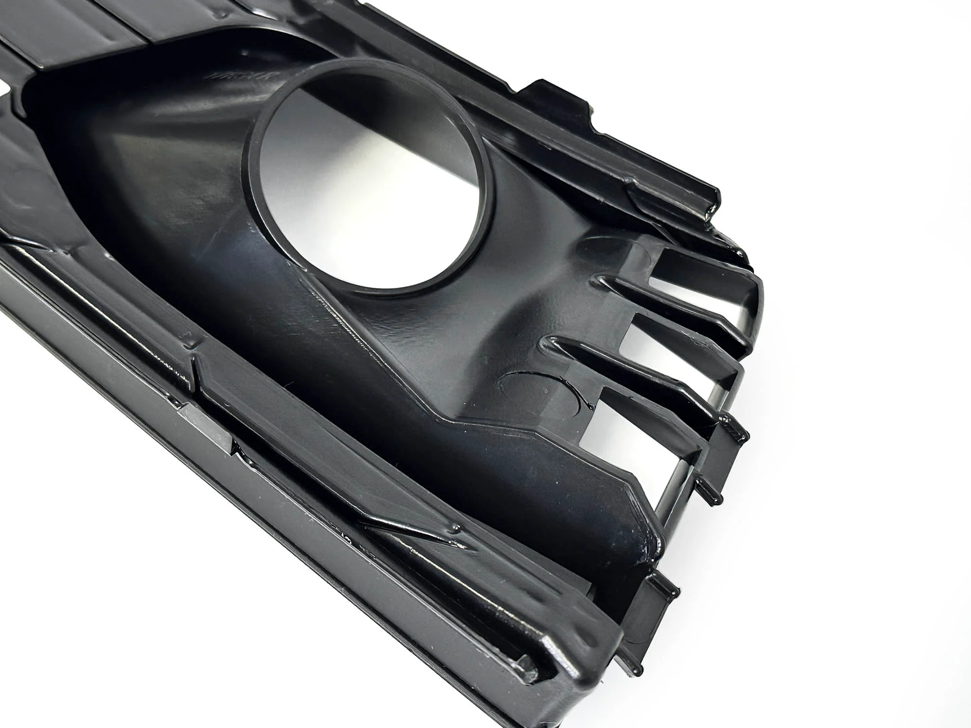 Gloss Black Front Fog Light Grille Cover w/ ACC Caps for Audi A4 B9 NON-Sline 2017-2019 - Image 11