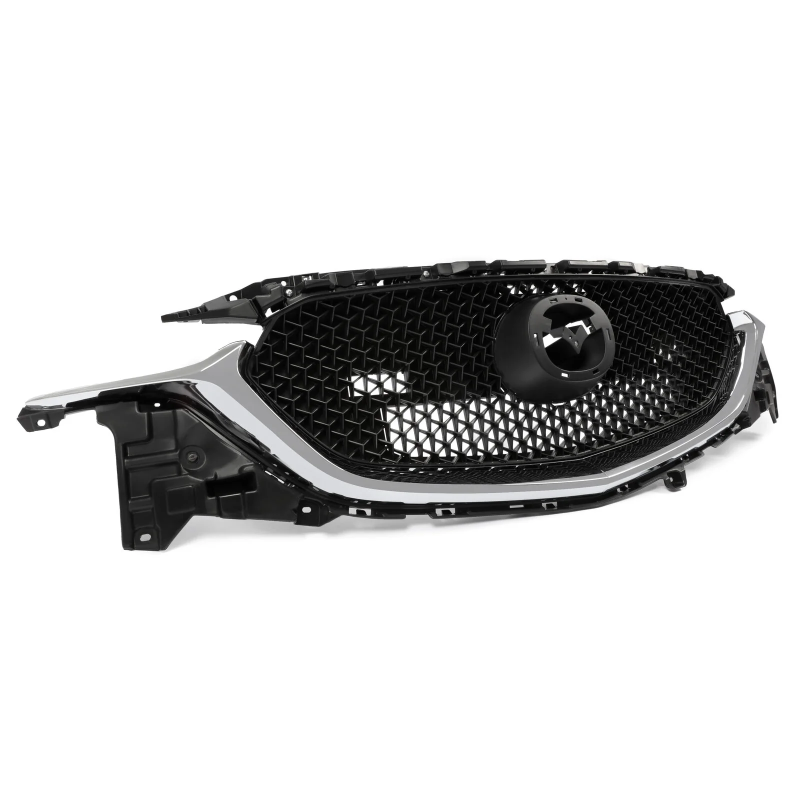 Black Front Mesh Grille Chrome Frame Trim for Mazda CX-5 CX5 2017-2021 - Image 6