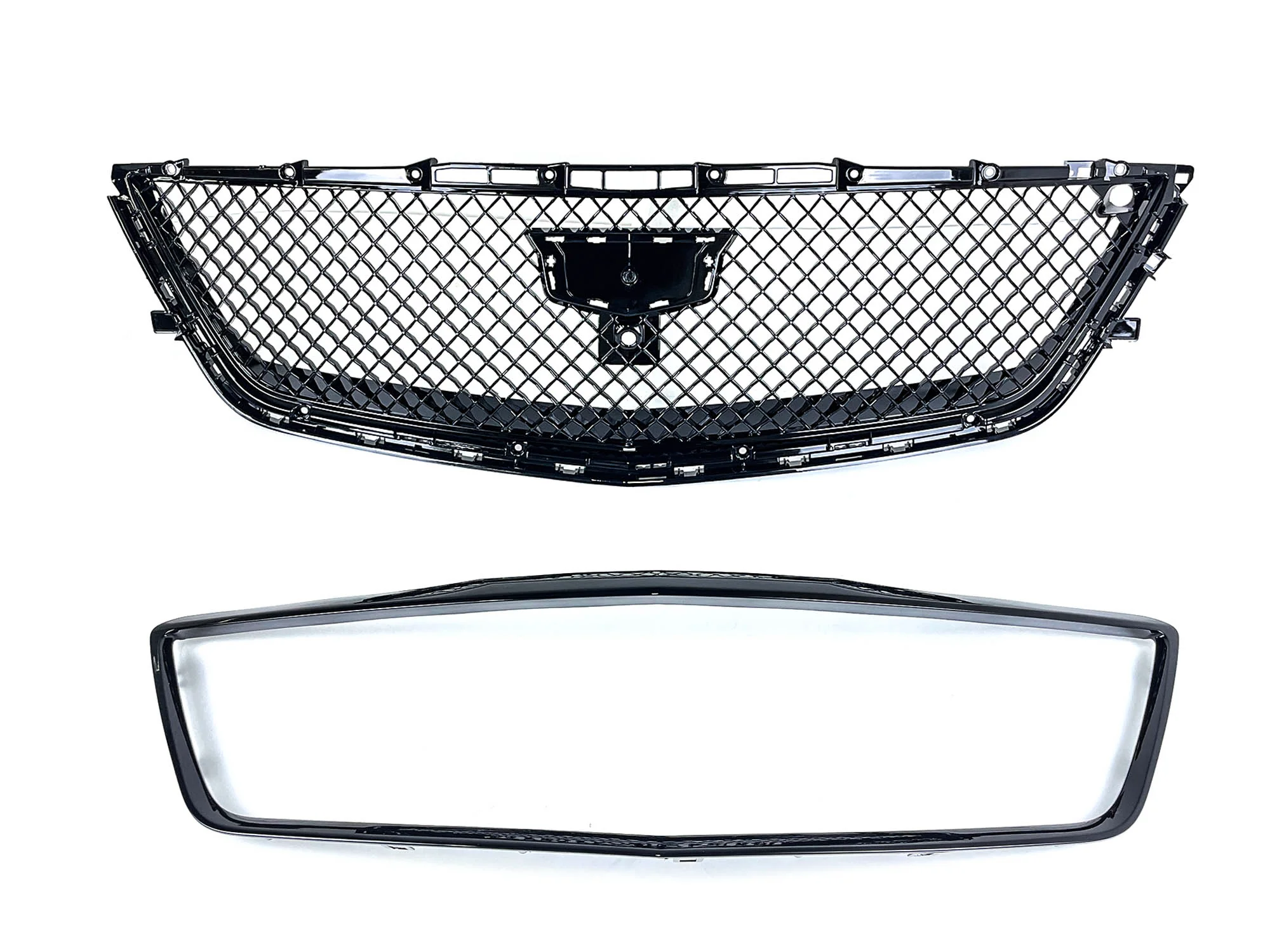 Black Front Upper Grill Honeycomb for Cadillac CT6 2016-2018 ( with frame) - Image 4