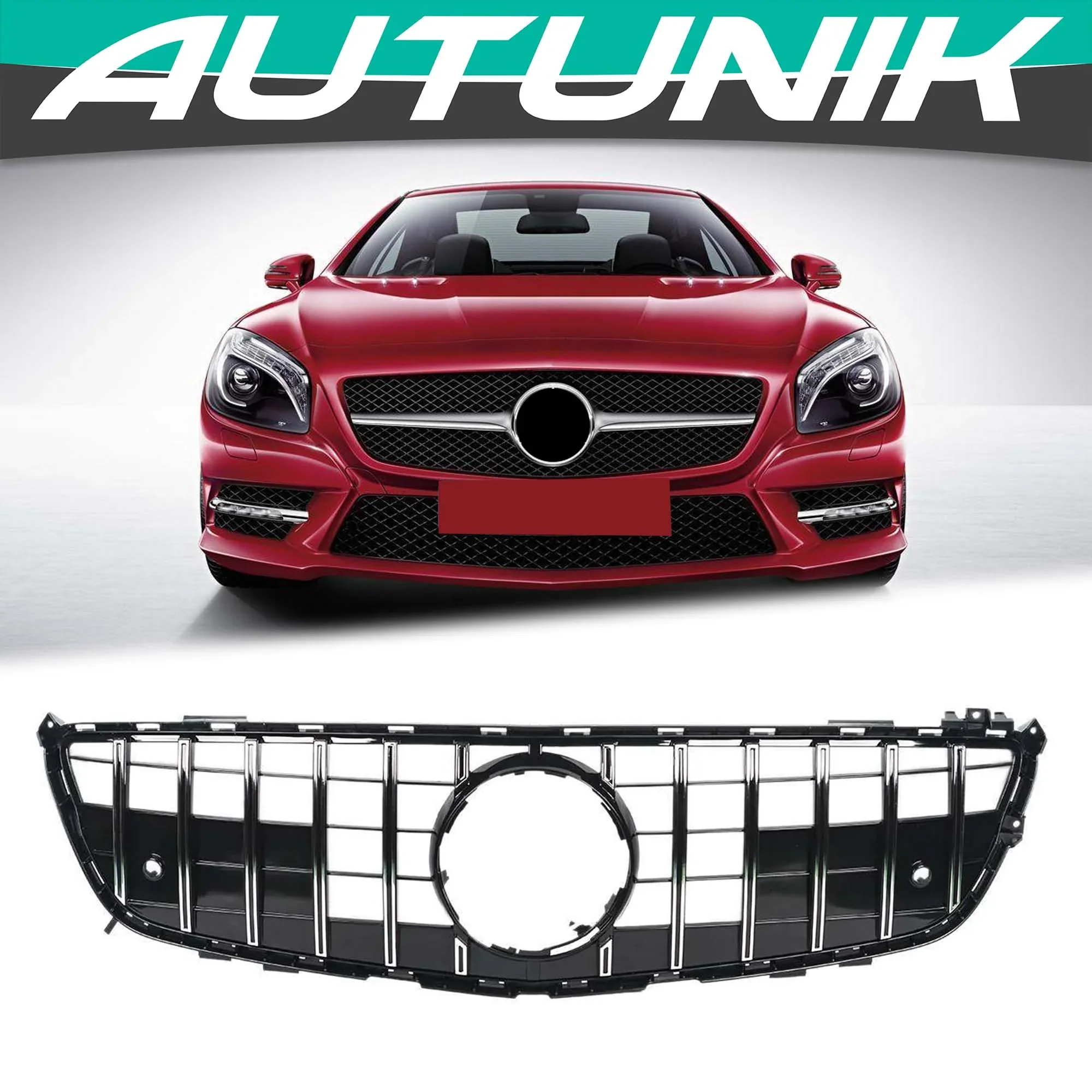 Front Bumper Grille For Mercedes SL R231 SL550 SL500 2013-2016 w/o Camera - Image 9