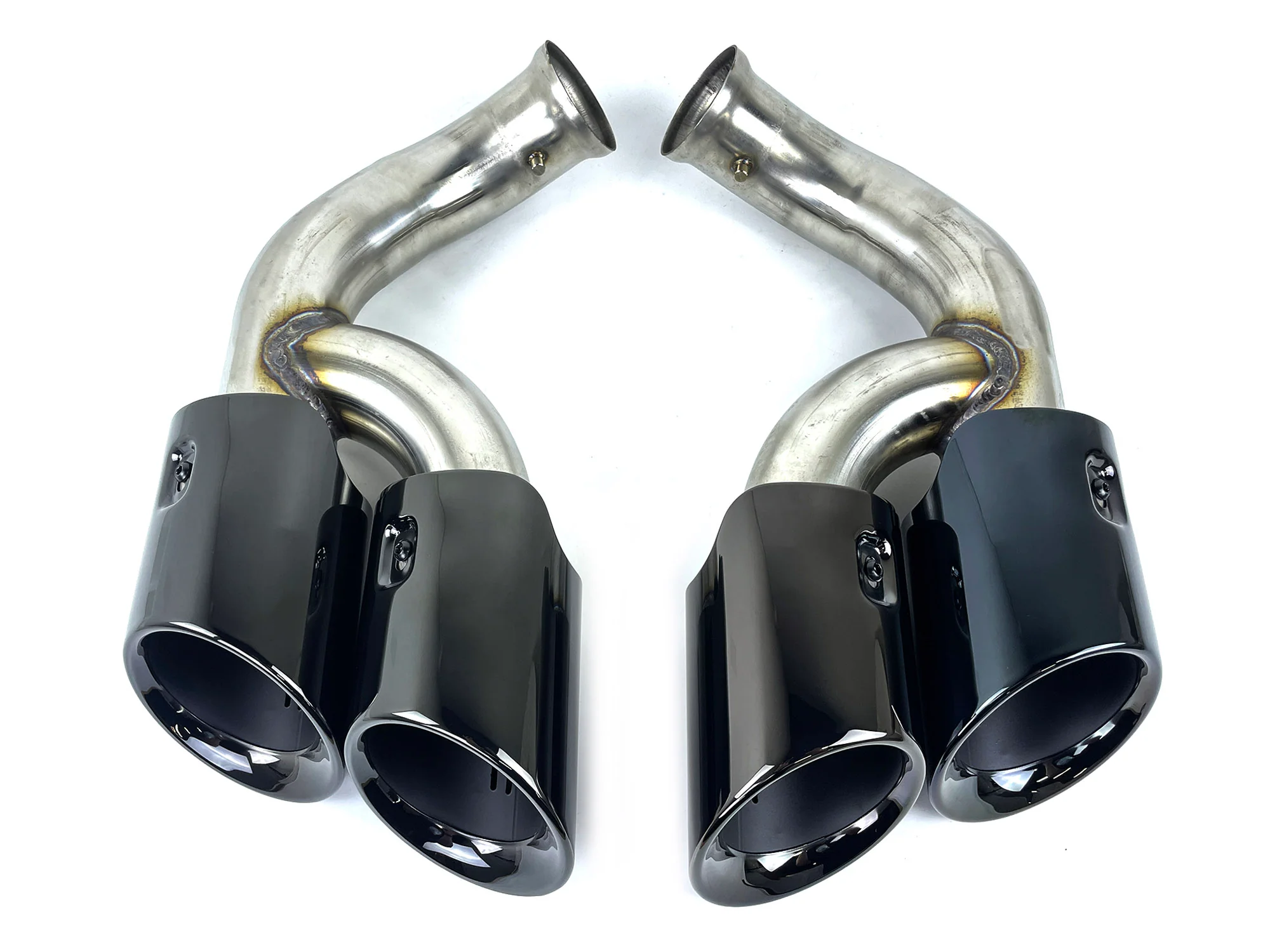 Black Exhaust Tips Sport Tailpipe (Long) for Porsche Cayenne 958.2 V6 V8 2015-2018 et105 - Image 11