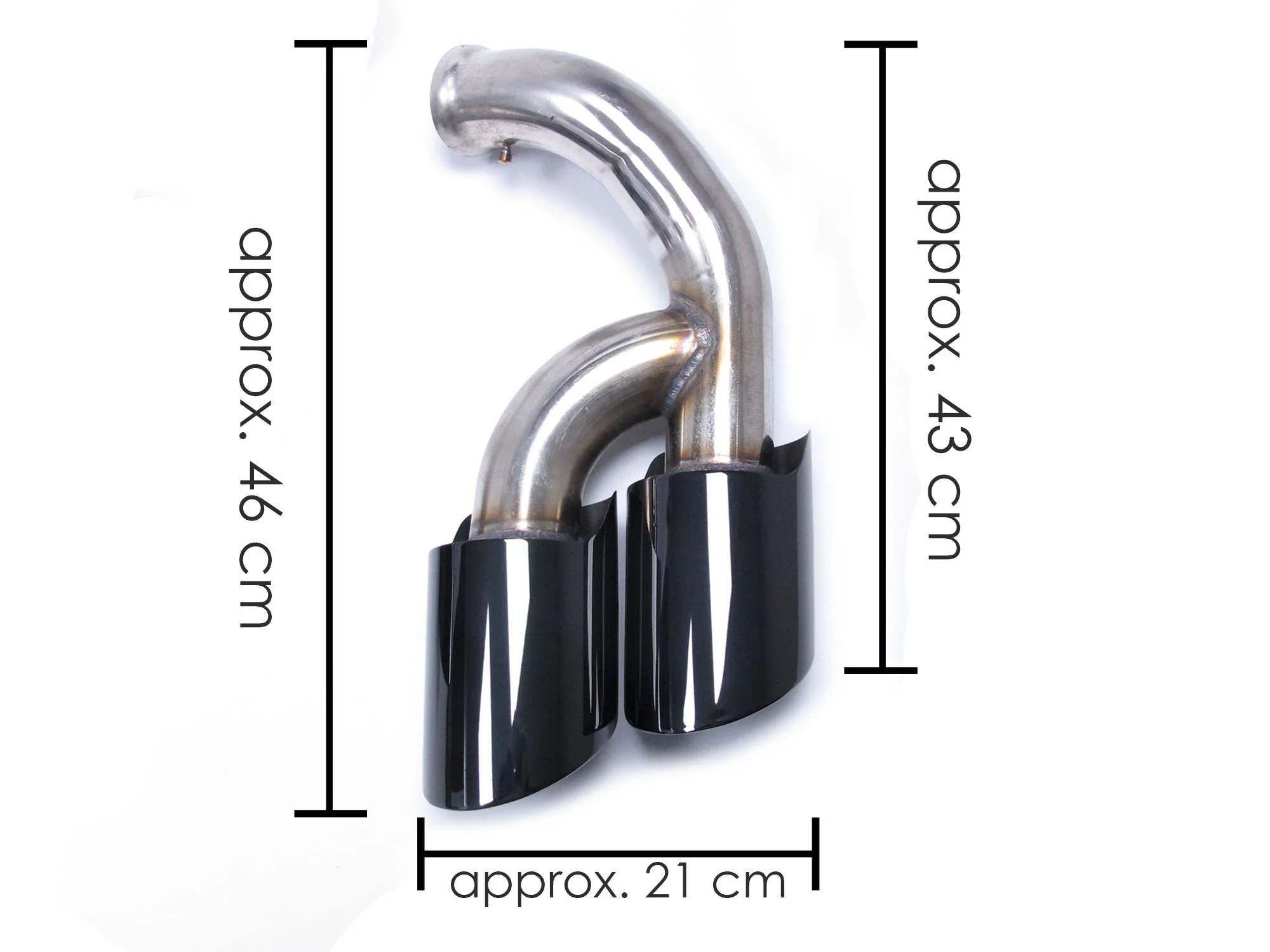 Black Exhaust Tips Sport Tailpipe (Long) for Porsche Cayenne 958.2 V6 V8 2015-2018 et105 - Image 13