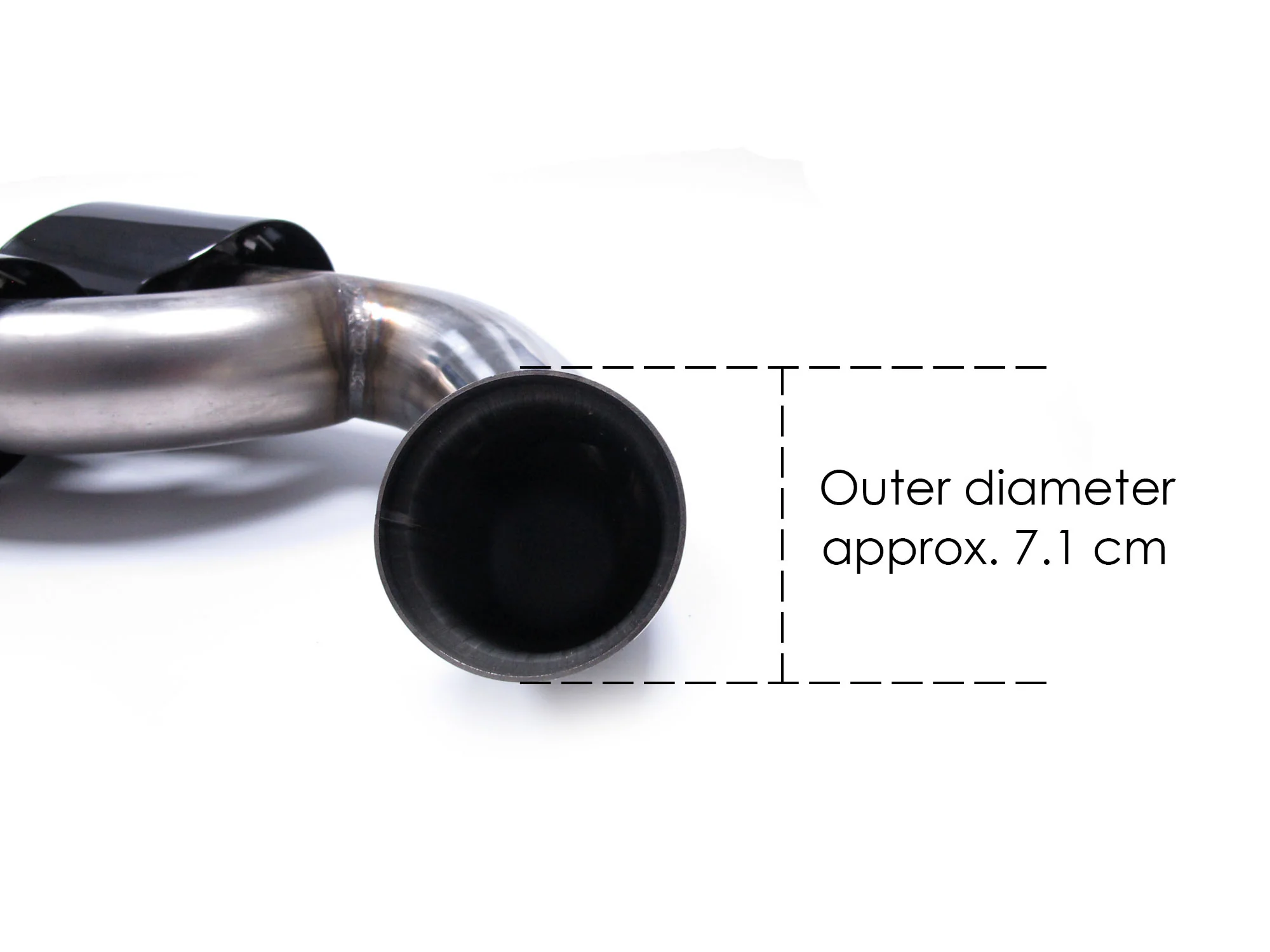 Black Exhaust Tips Sport Tailpipe (Long) for Porsche Cayenne 958.2 V6 V8 2015-2018 et105 - Image 15