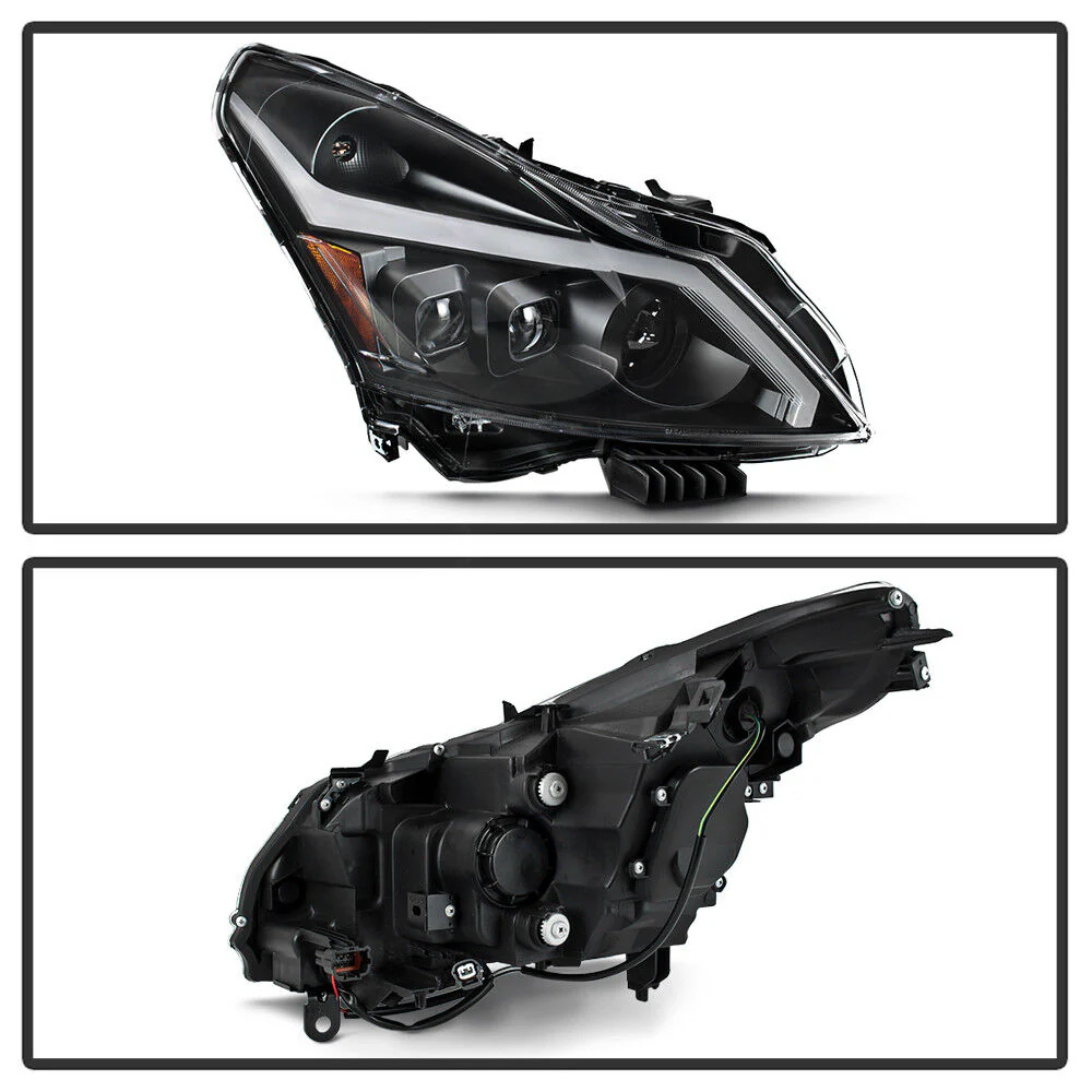 Black Headlights w/ LED Sequential Signal Switchback DRL For 2010-2013 Infiniti G37 G25 Q40 Sedan - Image 4
