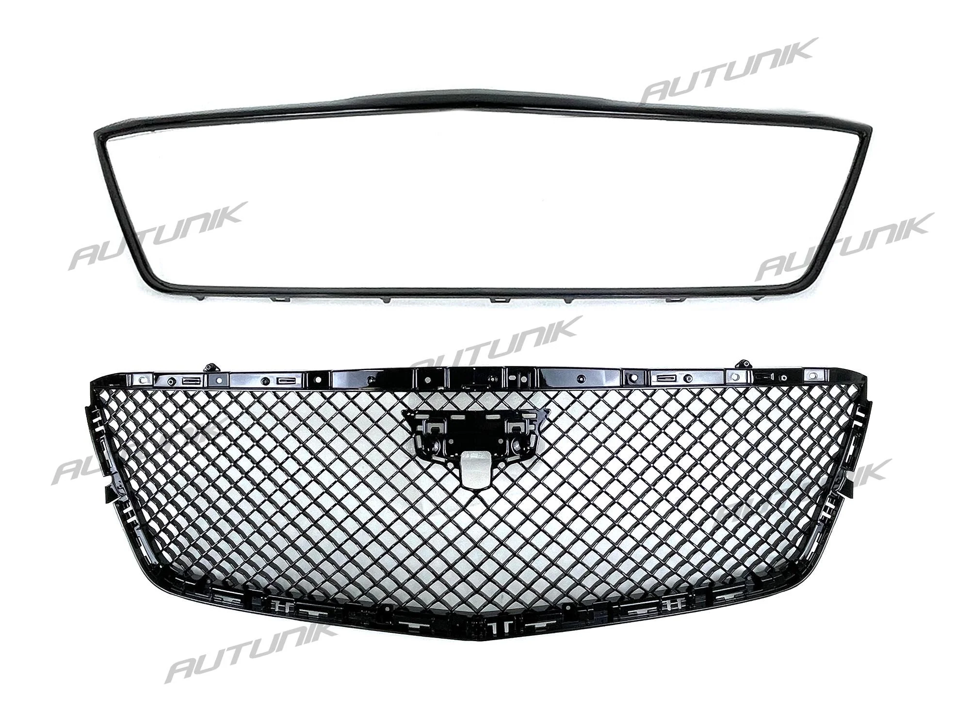 Black Honeycomb Front Mesh Grill for Cadillac CT6 2019-2022 ( with Frame) No Camera Hole - Image 3